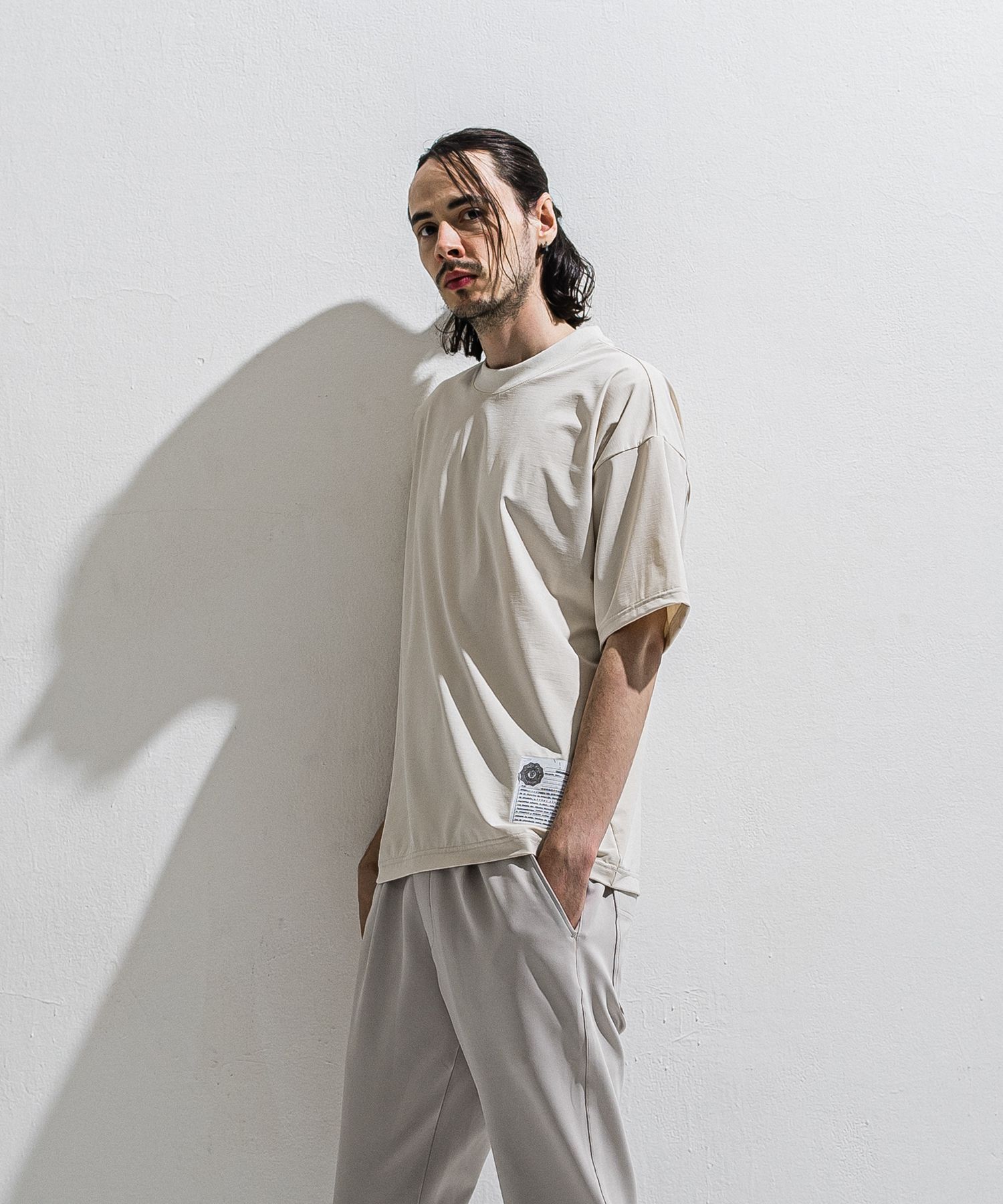 WILL OVER NYLON T / DP1-T-002 / ウィルプリントナイロンビッグTシャツ / グレージュ (4月上旬入荷予定)