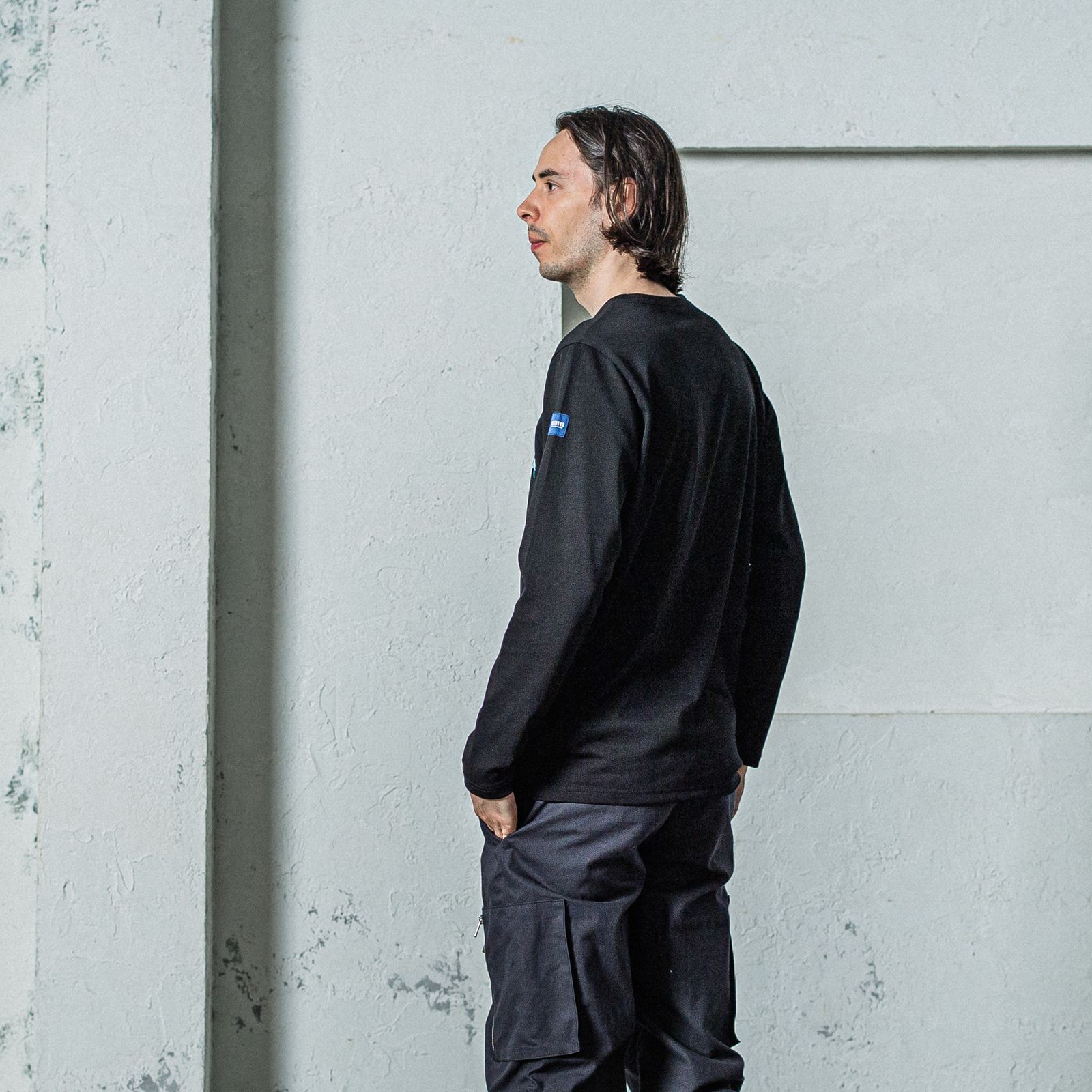 NSNF LONGSLEEVE TEE / RC35-T-009 / メッセージロゴ長袖Tシャツ / ブラック