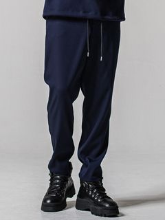 PAT WIDE EASY PANTS / RC39-ST-036BN / サテンワイドテーパードパンツ / ネイビー (2月下旬入荷予定)