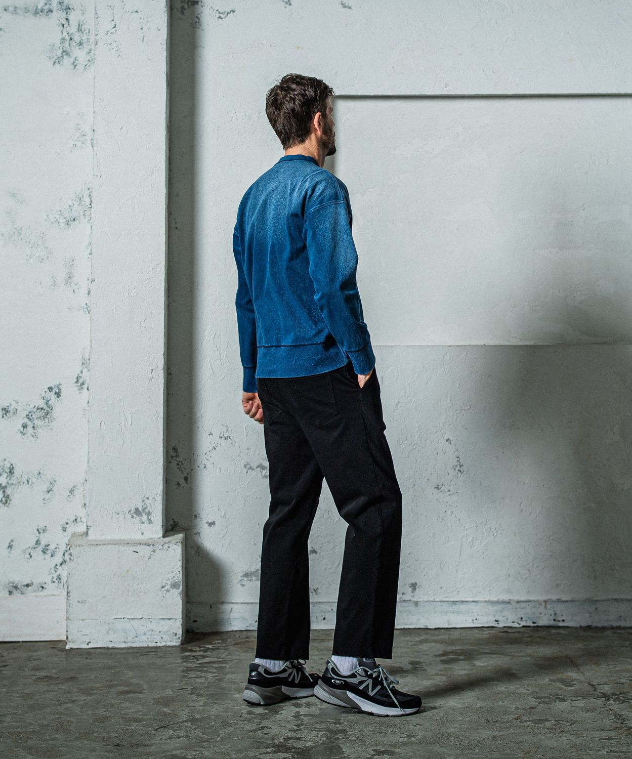 EX DENIM JERSEY WIDE PT / RC35-ST-016WTD / デニムジャージワイドパンツ / ブラック