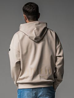 BACK ID LOOSE HOODIE / RC37-C-006 / バックロゴパーカー / ベージュ (9月中旬入荷予定)