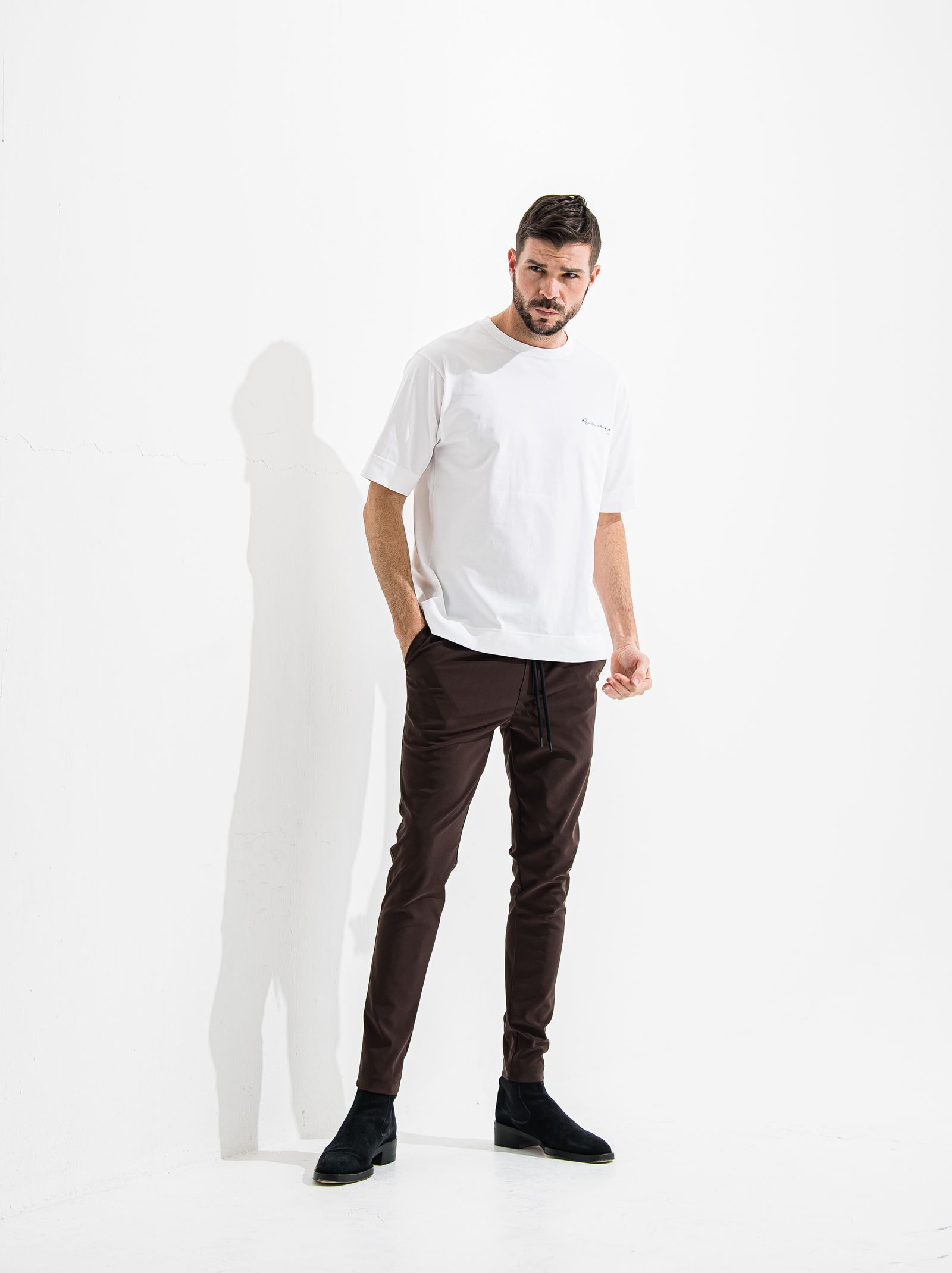 OX JERSEY SL TUCK PANTS / OR2-ST-008 / イージータックパンツ / ブラウン