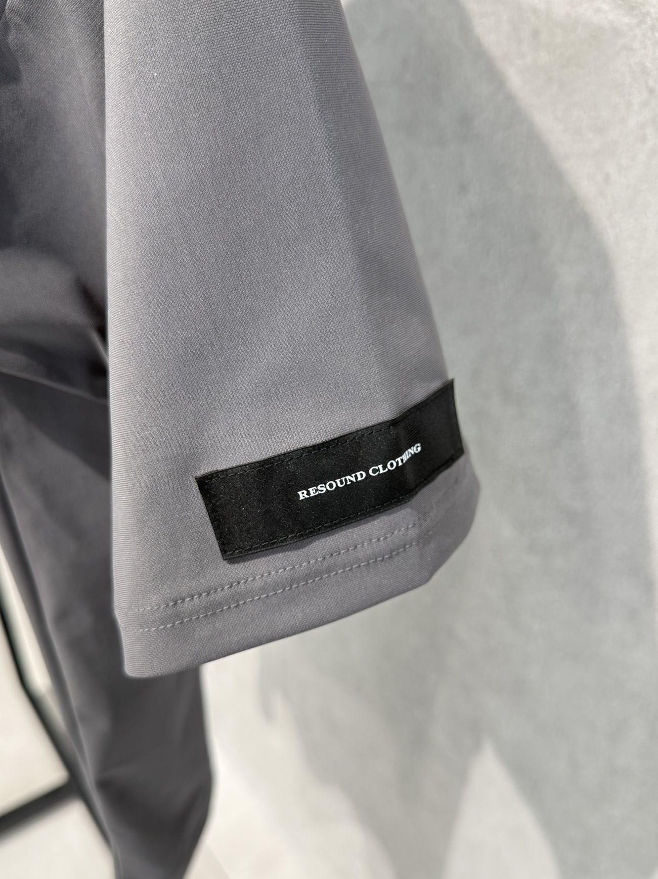 LEATHER POCKET OVER NYLON T / RC39-T-005 / レザーポケットナイロンビッグTシャツ / グレー