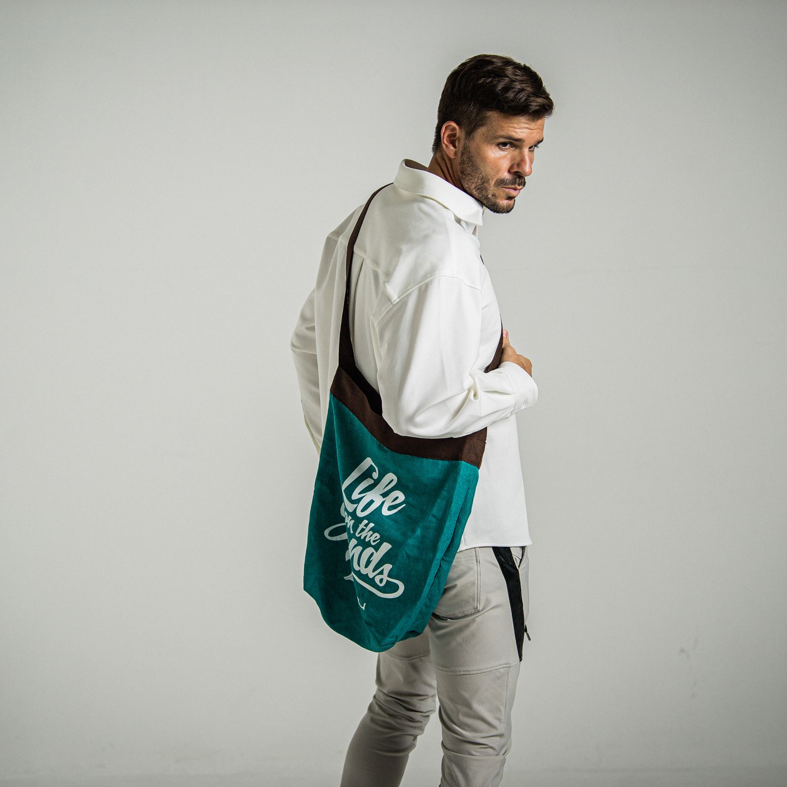 「Lagu×RESOUND」 BLANKET & ECOBAG / RL-BLBAG-1 / ブランケット&ショルダーエコバッグ / ターコイズ