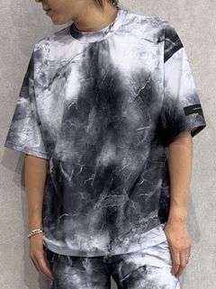 MARBLE RUSH OVER T / RC36-T-012 / マーブル柄ラッシュガードビッグTシャツ / ブラック