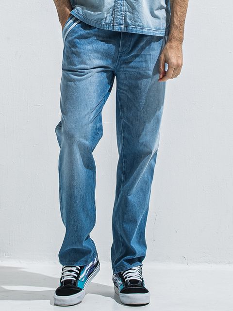 EDGE DENIM SEMI WIDE PT / RC40-ST-014WTD / デニムジャージセミワイドラインパンツ / ライトインディゴ (5月中旬入荷予定)