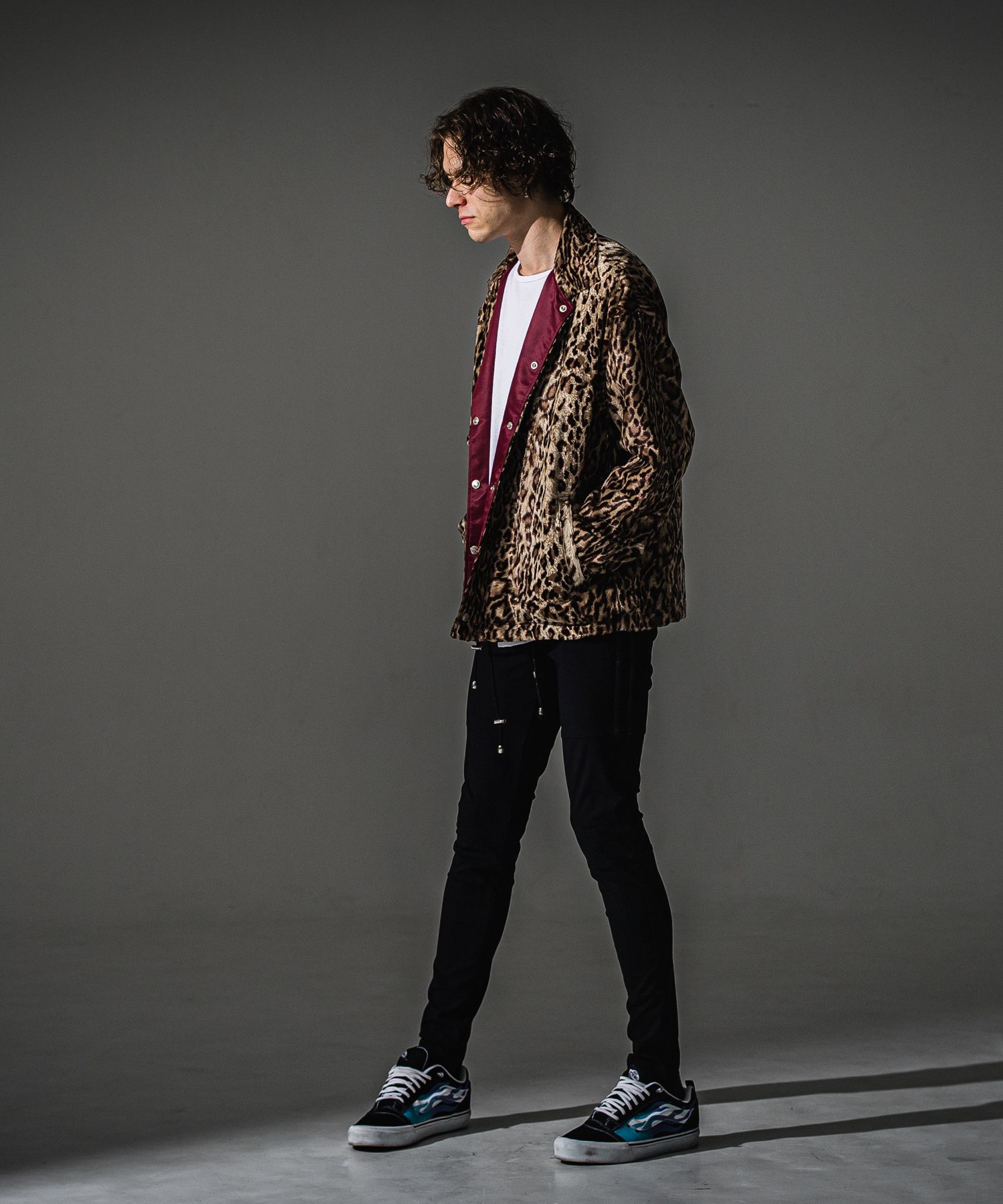 JOHNSON LINE NYLON PT / BASIC-ST-009 / ジョンソンラインナイロンパンツ / ブラック×レザーブラック (7月下旬入荷予定)