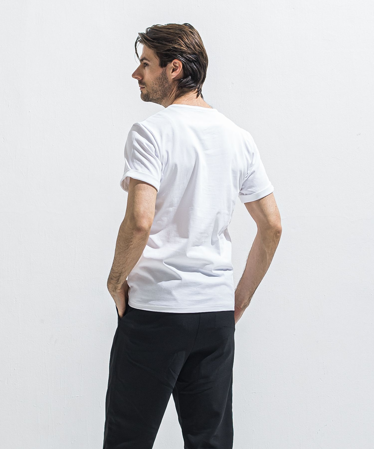 ROLL UP HENRY T / RC40-T-005 / ロールアップヘンリーネックTシャツ / ホワイト (4月中旬入荷予定)