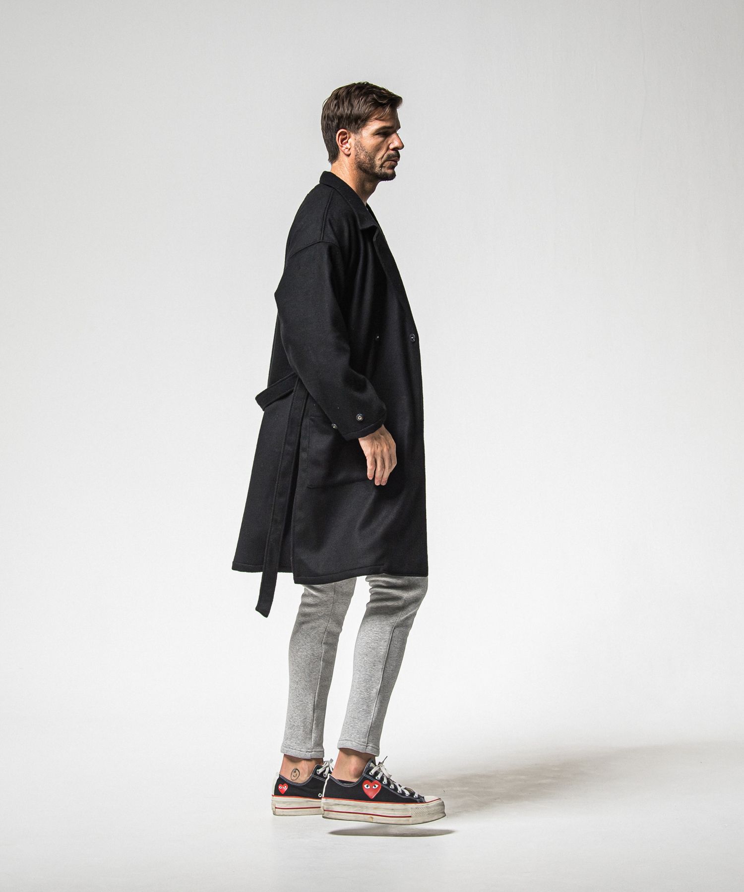 VELOURS FLEECE TYLER PANTS / RC38-ST-026H / 裏起毛スウェットラインパンツ / グレー (11月中旬入荷予定)
