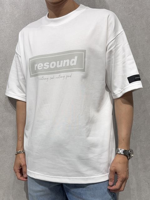 BOX OVER TEE / RC40-T-007 / ボックスロゴビッグTシャツ / ホワイト×グレー