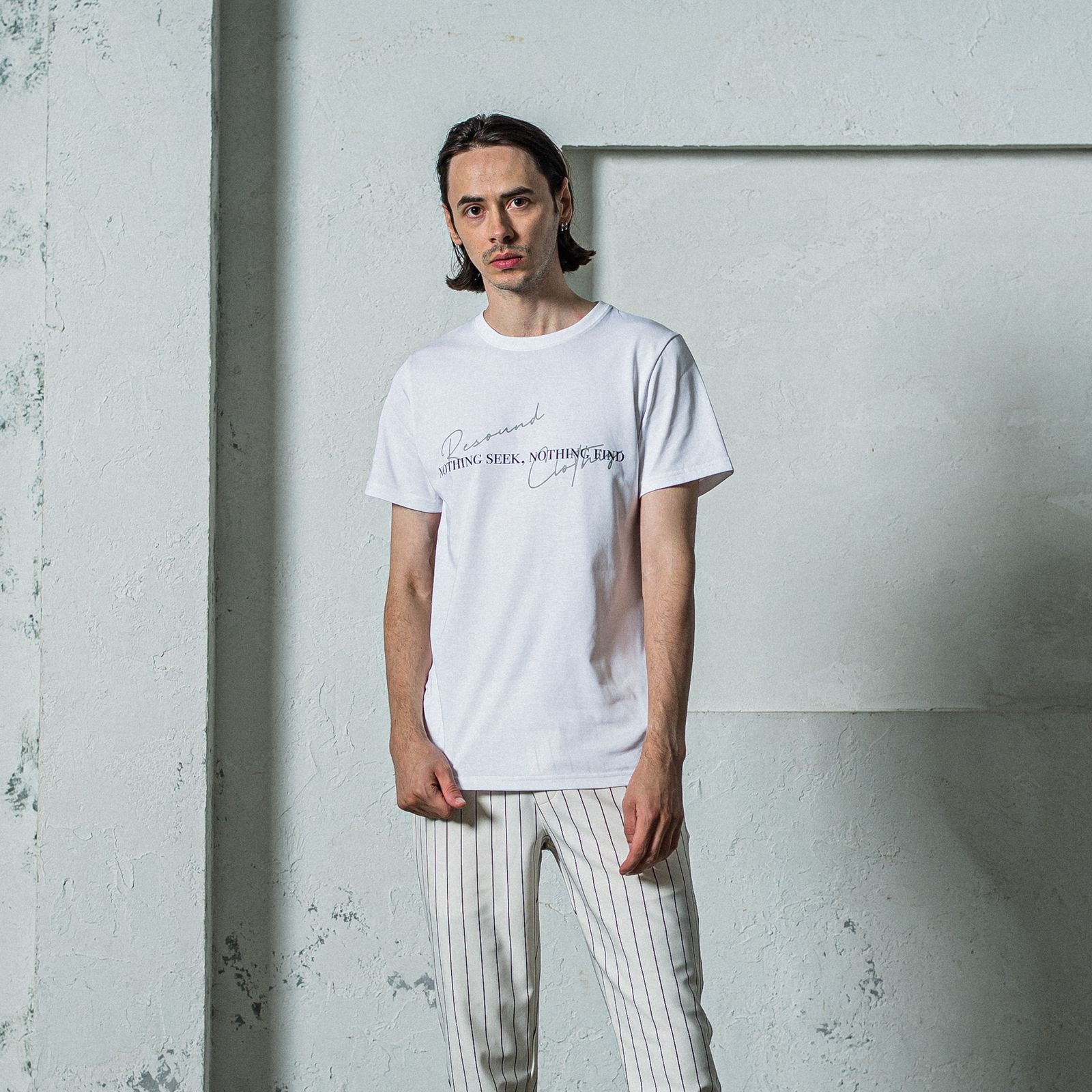 NSNF BASIC TEE / RC35-T-003 / メッセージロゴジャストTシャツ / ホワイト