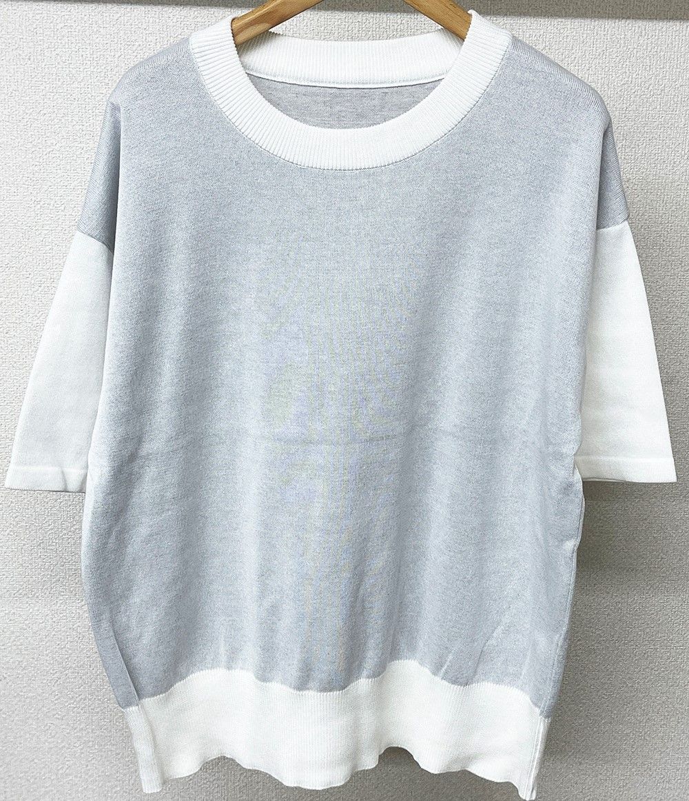 BACK ROGO HALF KNT / RC28-K-002 / バックロゴルーズ半袖サマーニット / ホワイト
