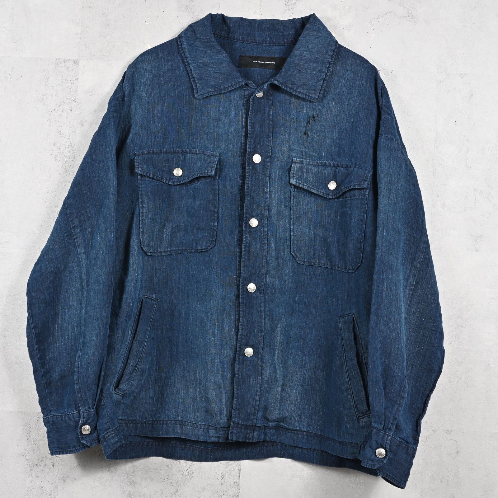 INDIGO LINEN JACK SHIRT / RC39-JK-007 / インディゴリネンシャツジャケット / ダークインディゴ (3月上旬入荷予定)