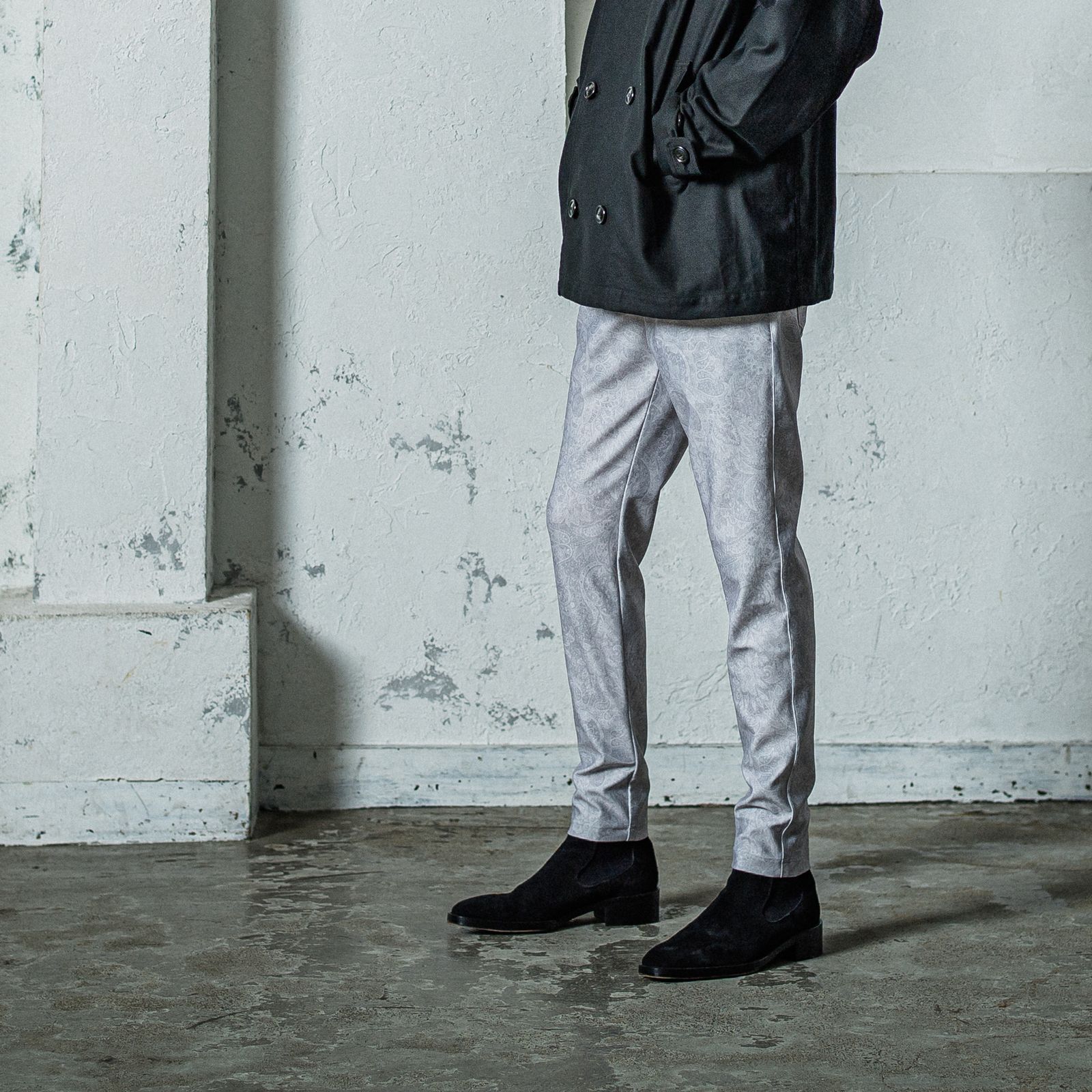 CHRIS EASY TUCK PANTS / RC35-ST-016T / イージータックパンツ / ペイズリーグレー