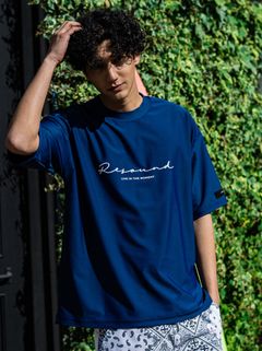 HANDWRITING RUSH OVER T / RC32-T-010 / ハンドライティングロゴラッシュガードビッグTシャツ / ネイビー