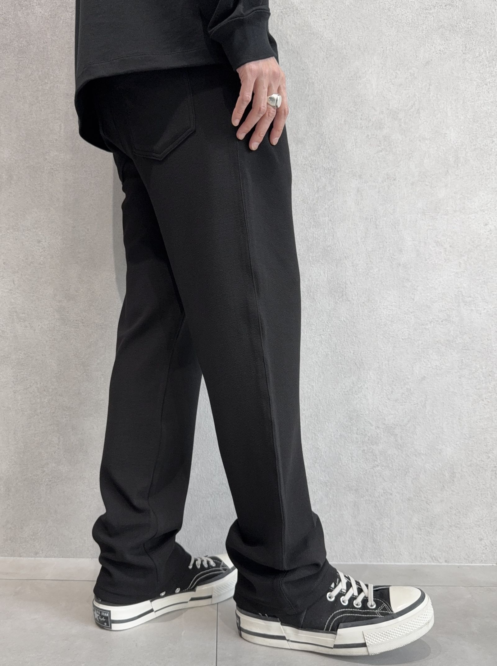 CHRIS EASY WIDE TUCK PANTS / RC41-ST-016WT / セミワイドタックパンツ / ブリスターブラック