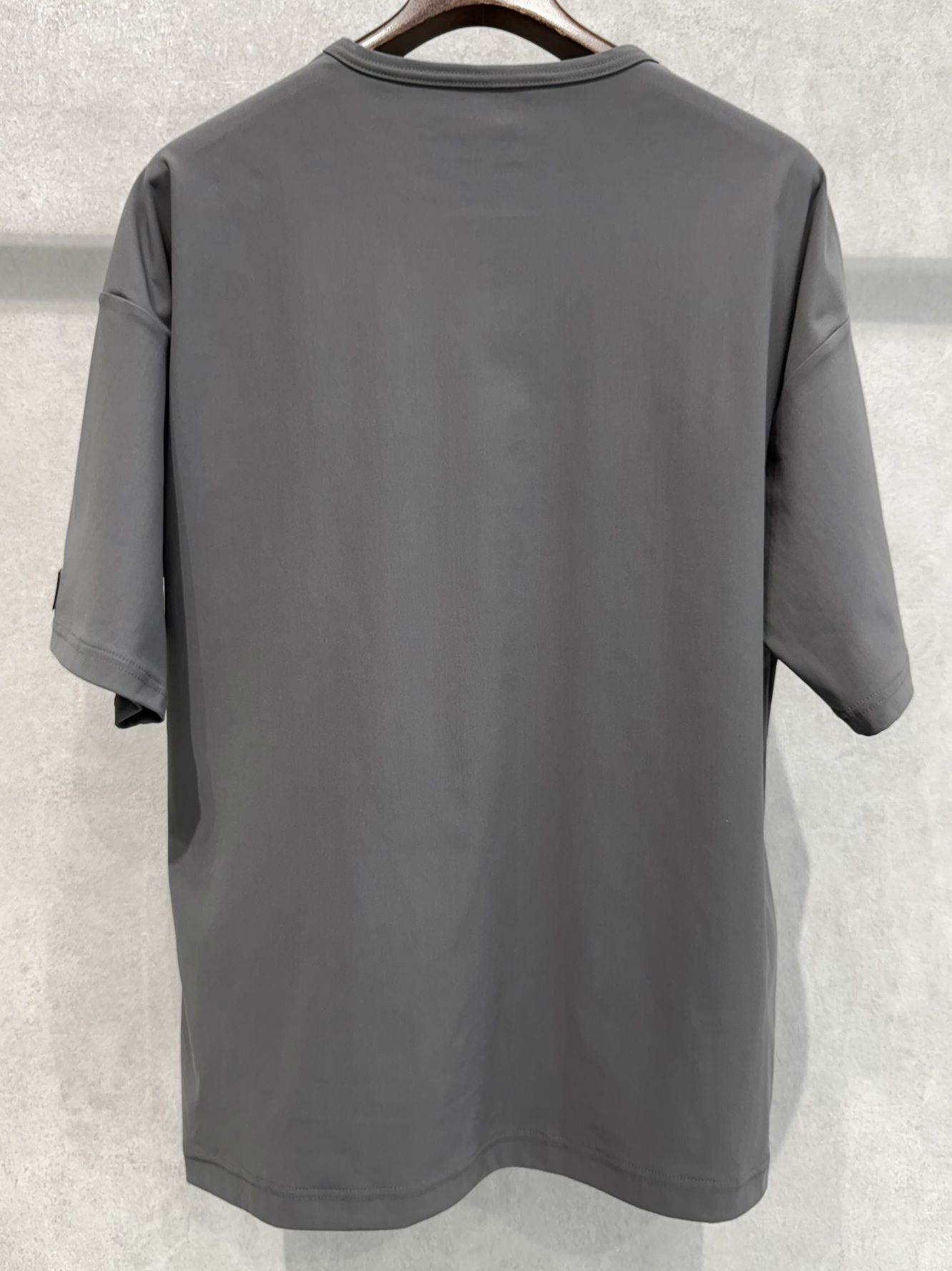 LEATHER POCKET OVER NYLON T / RC39-T-005 / レザーポケットナイロンビッグTシャツ / グレー