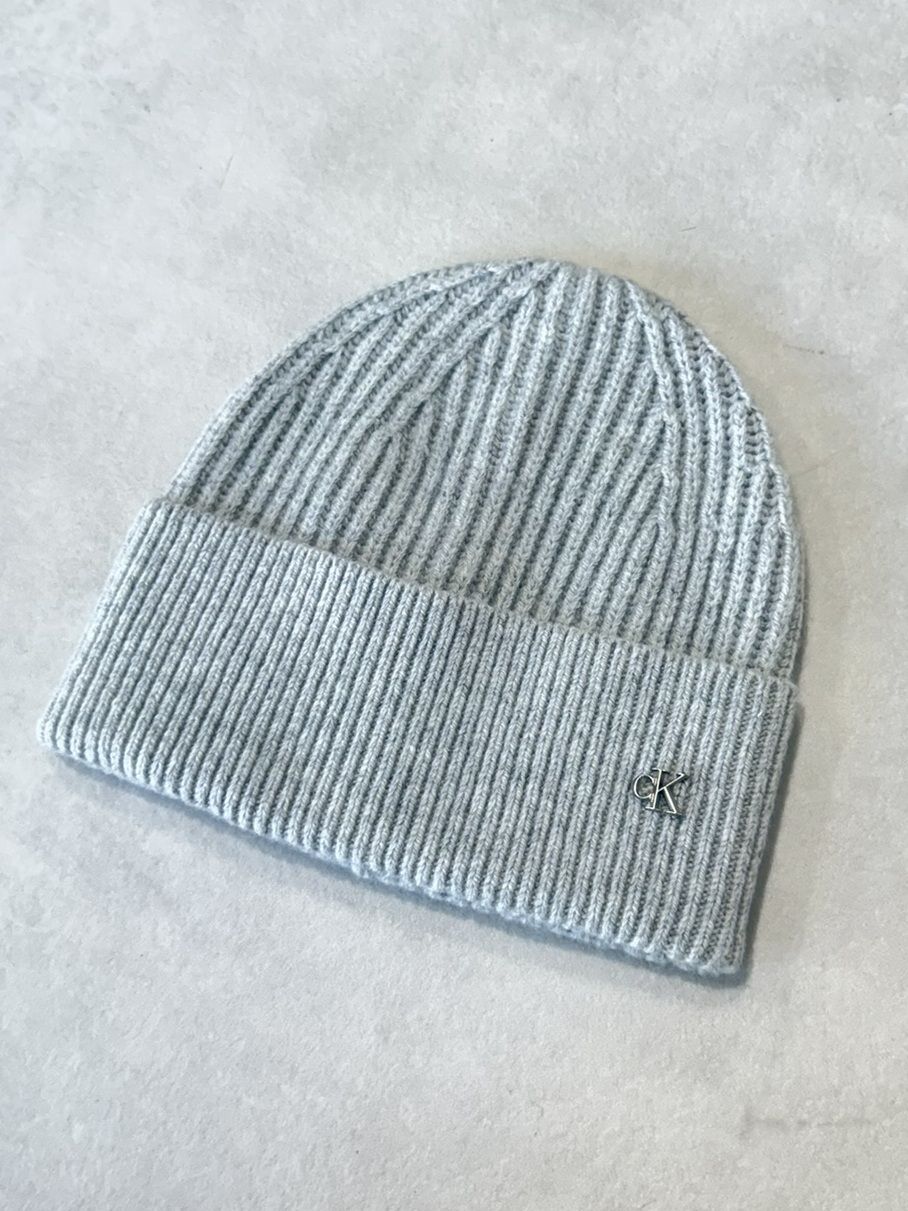 CKメタルパーツウールリブニットキャップ / 4D8032G / P79(グレー)