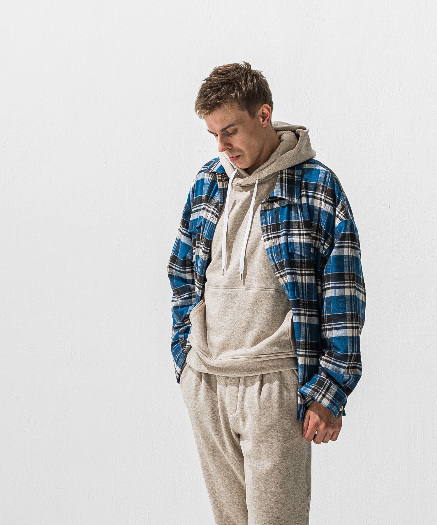 OLD SLABL CHECK JK / RC42-JK-005 / チェックCPOジャケット / ブルー (12月下旬入荷予定)