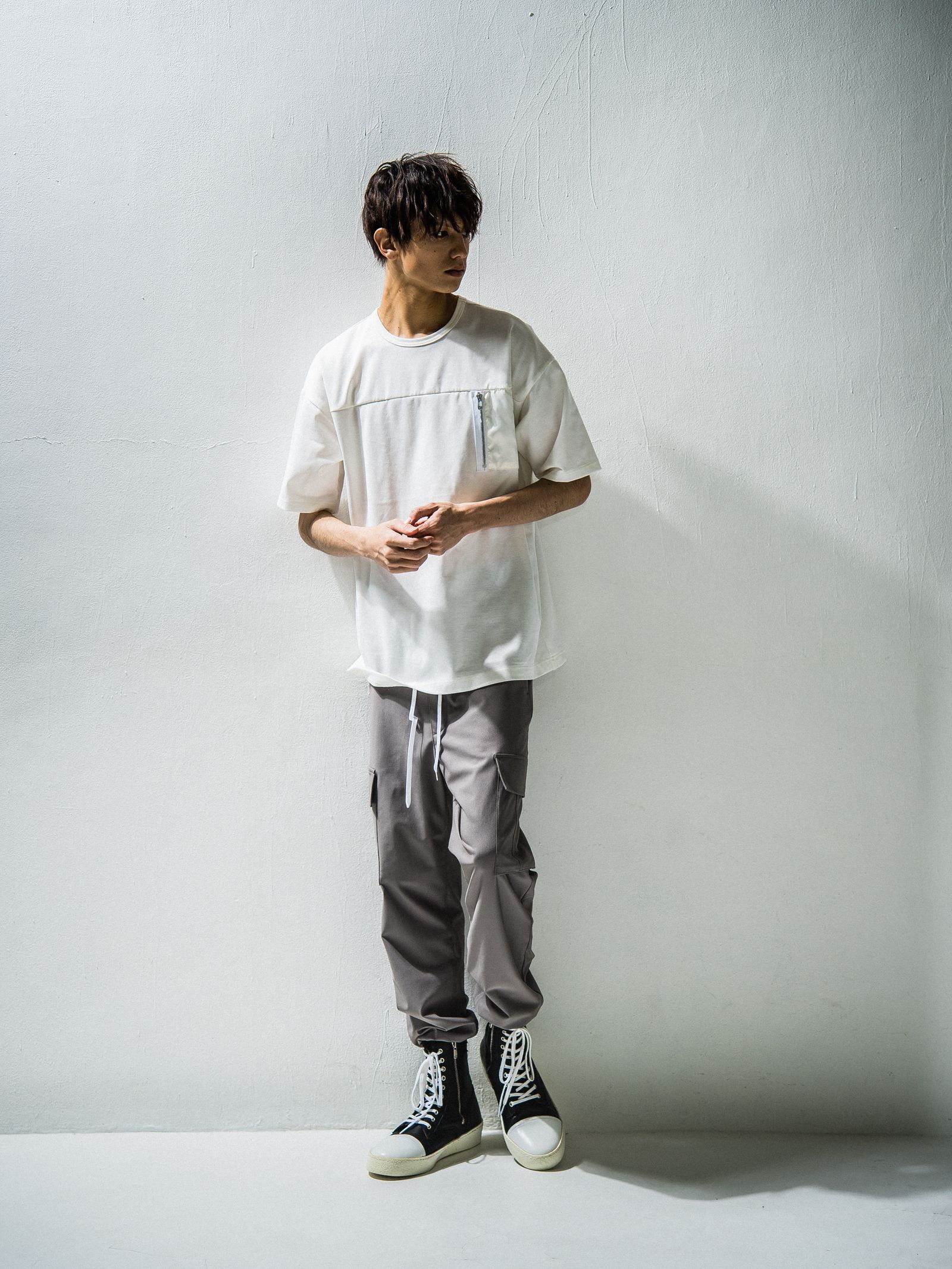 NYLON POCKET LOOSE TEE / RC24-T-006 / ビッグTシャツ※