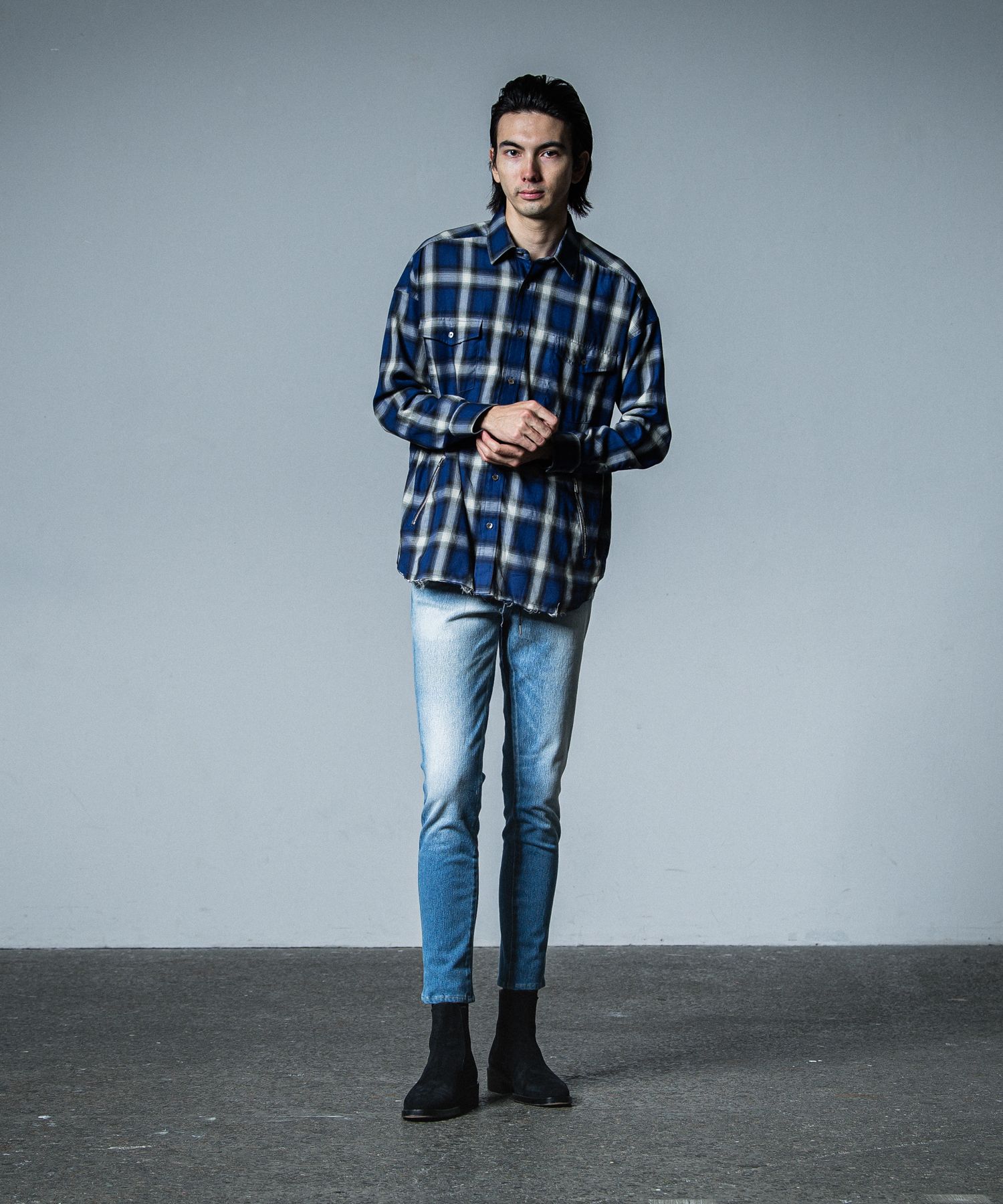 MICK DENIM JERSEY / RC33-ST-020 / デニムジャージテーパードパンツ / インディゴユーズド