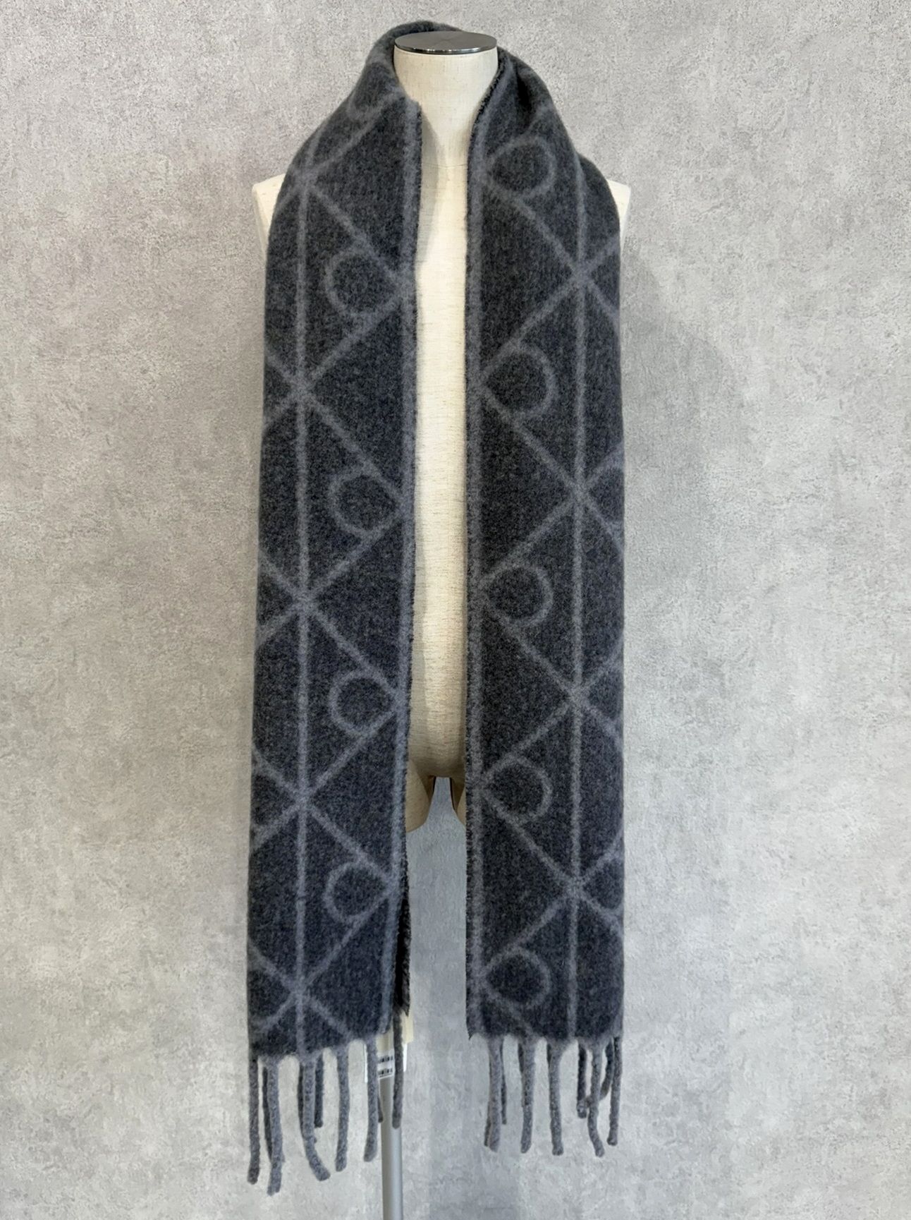 AOP BRUSHED HW SCARF / 4D8072G / N3Z(グレー)