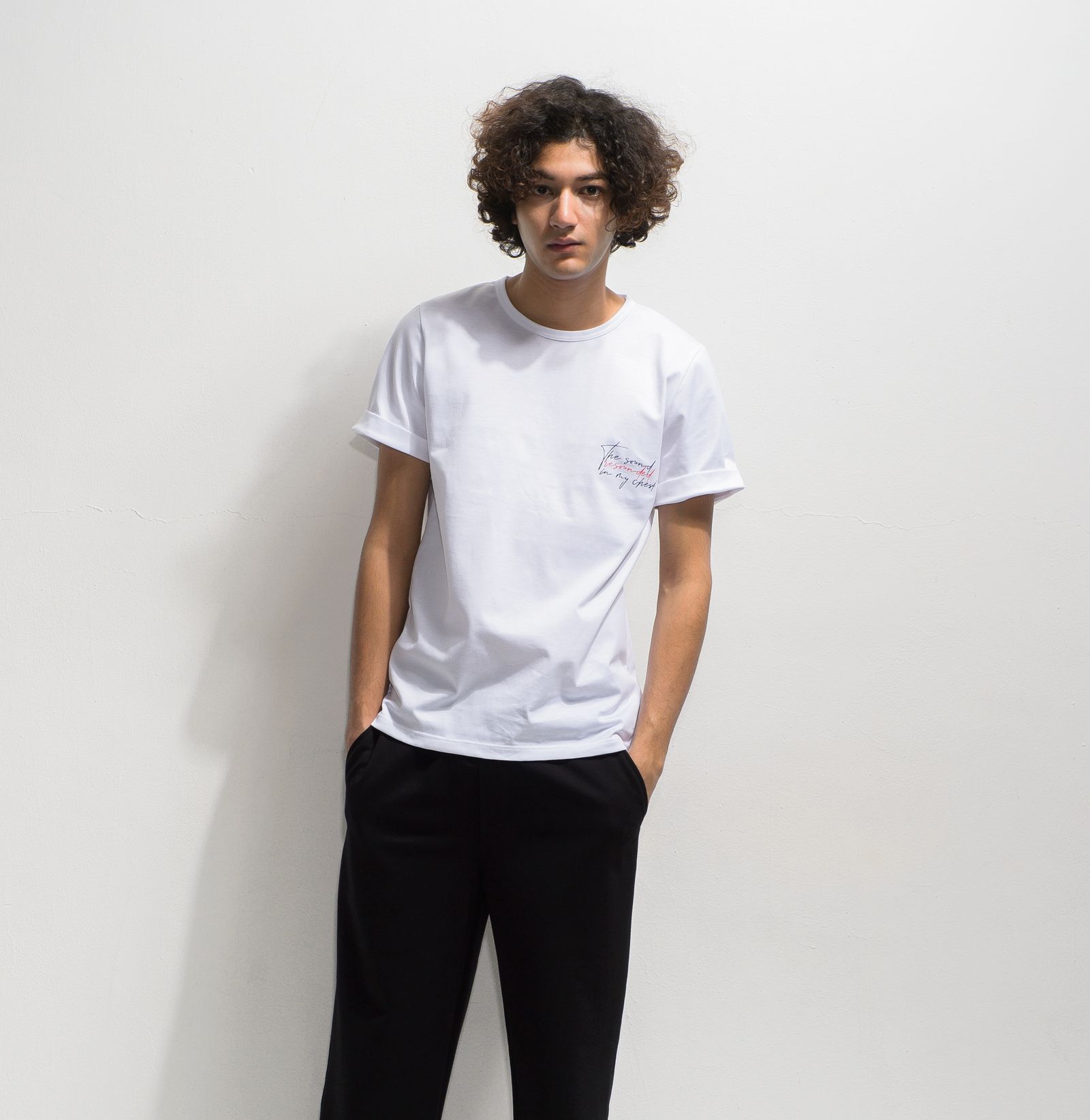 MESSAGE CHEST ROLL UP JERSEY TEE / RC20-T-003 / バックプリントTシャツ