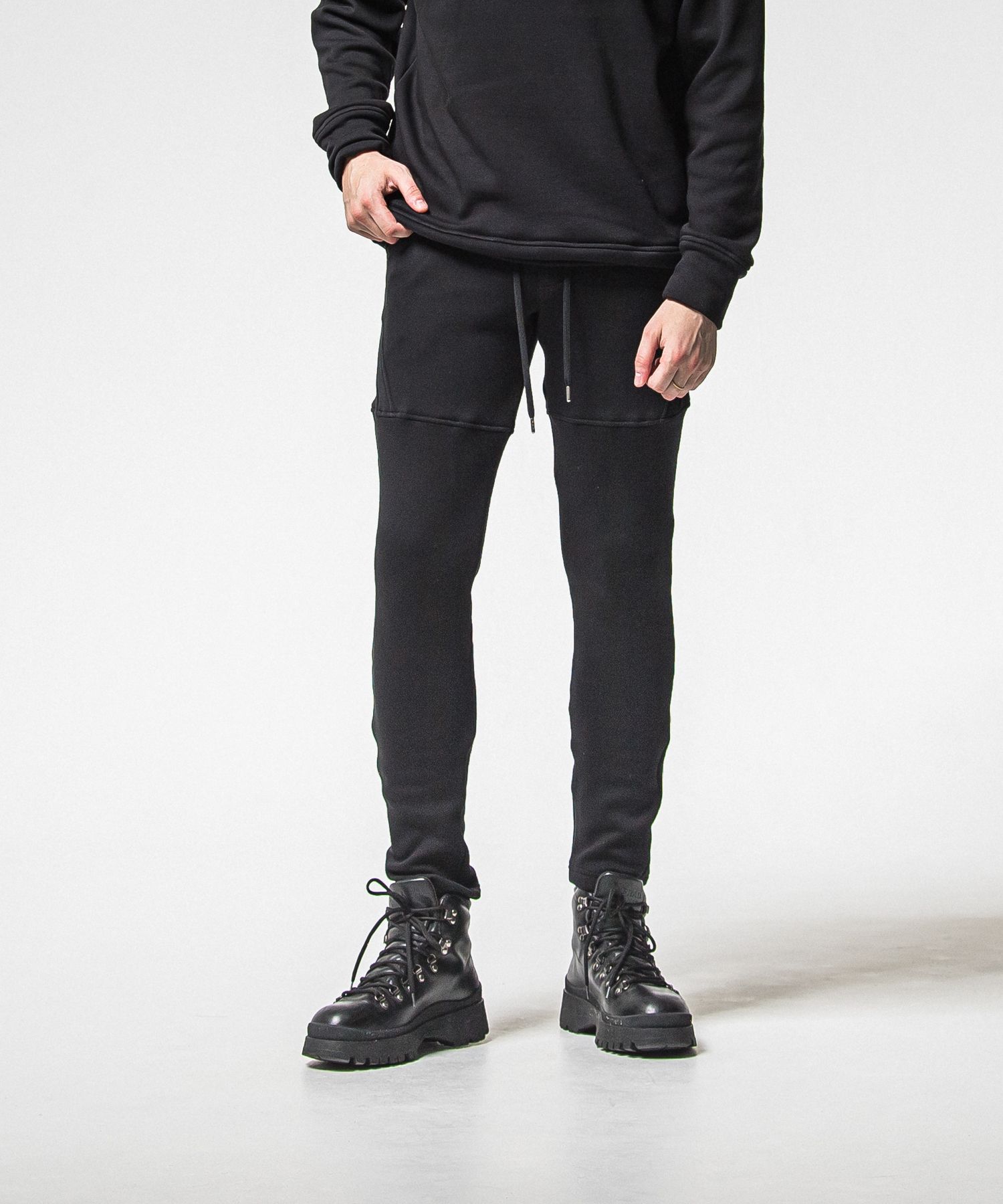 VELOURS FLEECE TYLER PANTS / RC38-ST-026H / 裏起毛スウェットラインパンツ / ブラック (11月中旬入荷予定)