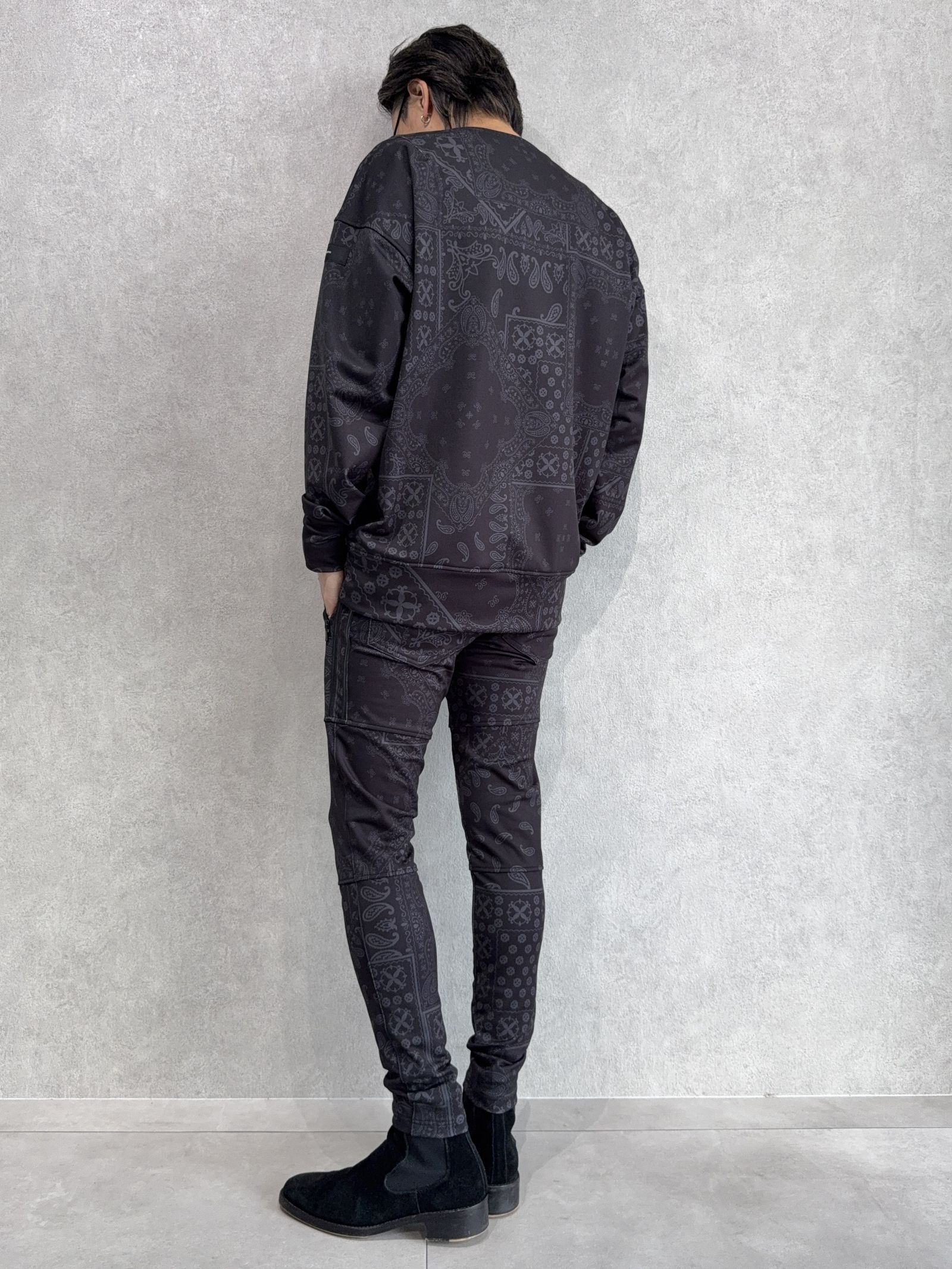 JOHNSON LINE HEAT PT / RC38-ST-009H / 裏起毛ジョンソンラインパンツ / ペイズリーブラック