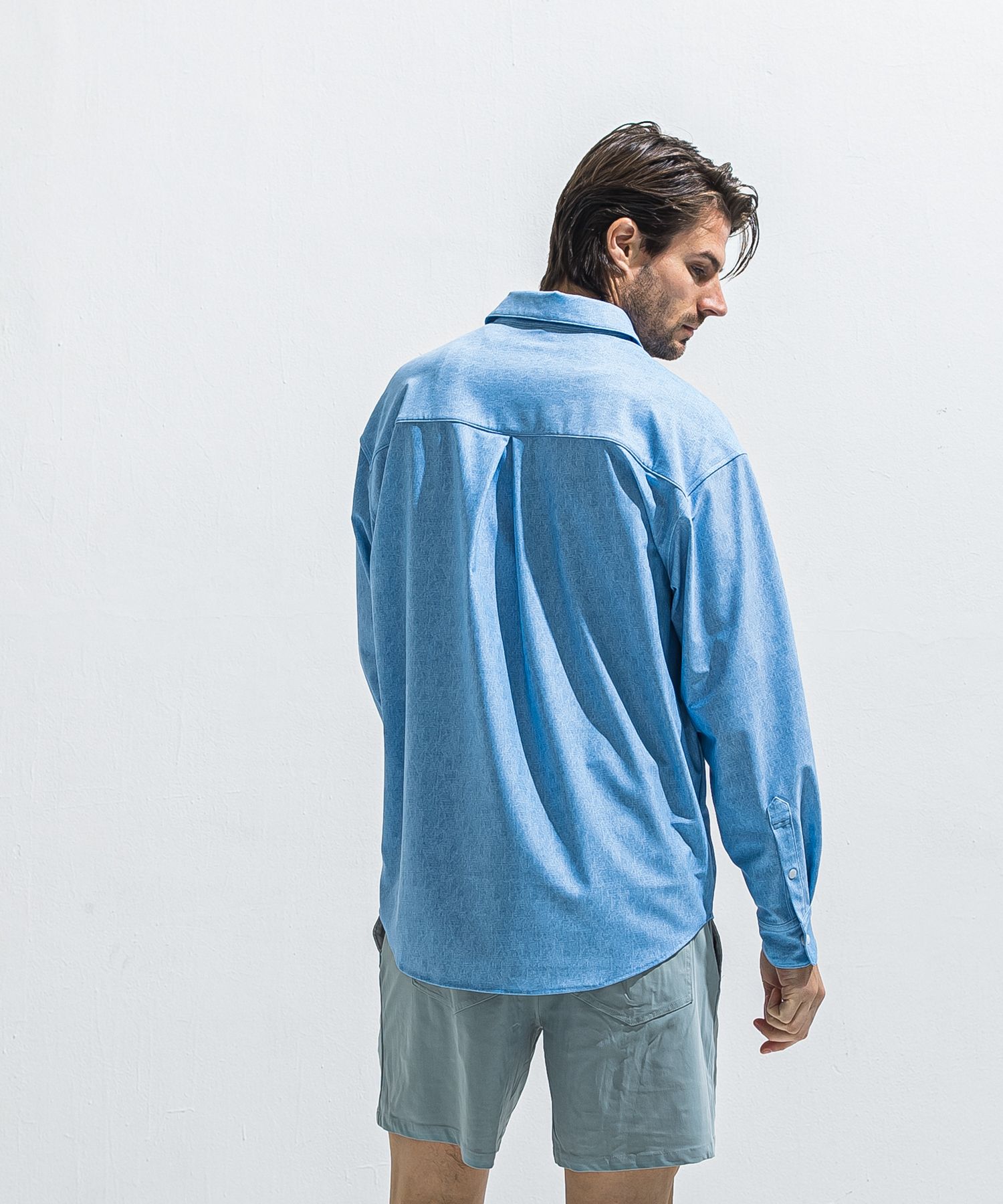 RUSH JACK SHIRTS / RC40-SH-001 / オーバーサイズラッシュガードシャツ / ライトインディゴ (5月中旬入荷予定)