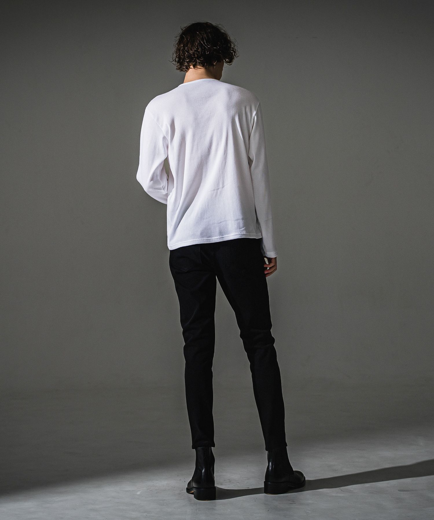 MICK DENIM JERSEY / BASIC-ST-020 / デニムジャージテーパードパンツ / ブラック (9月上旬入荷予定)