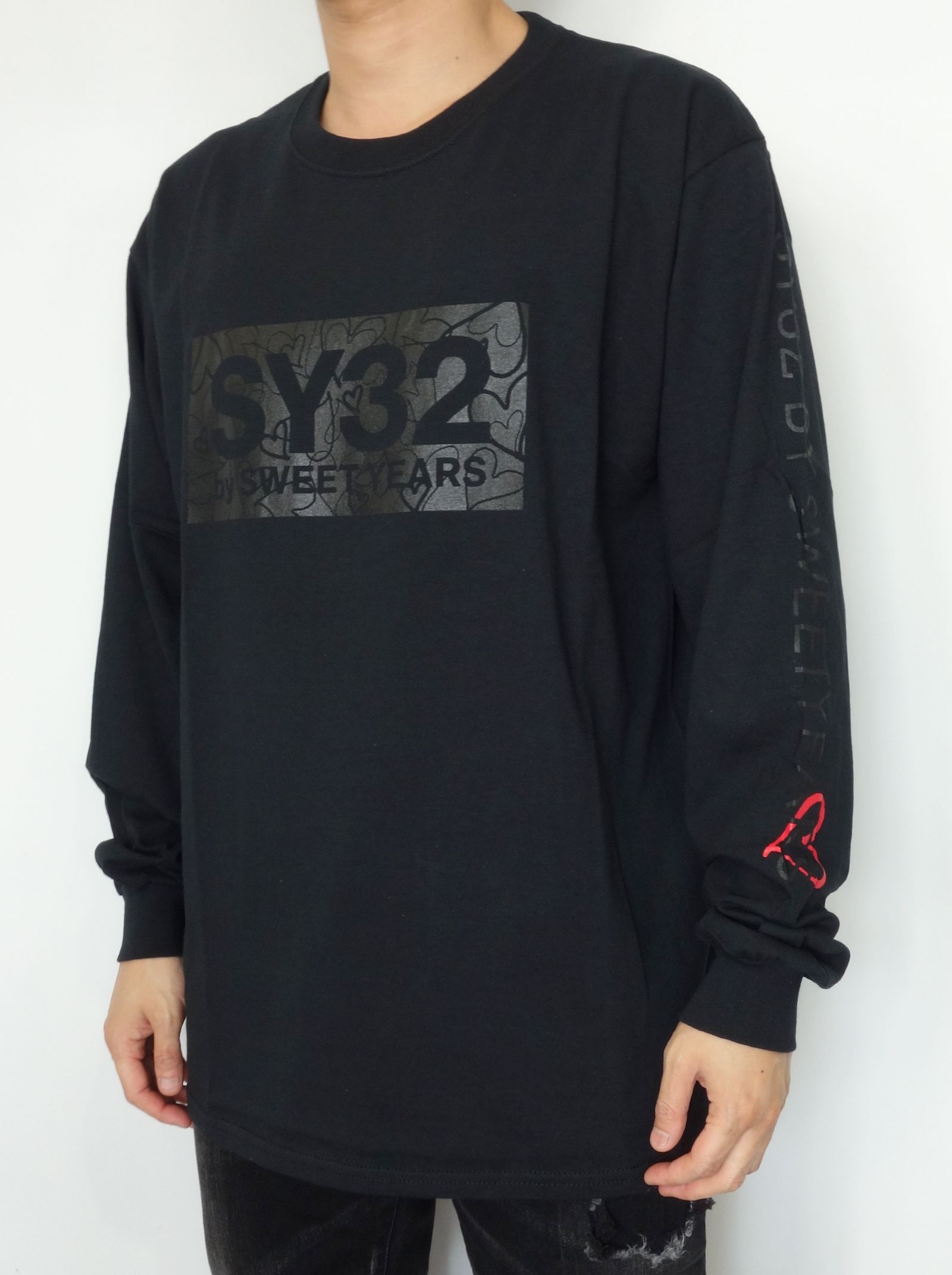 SY32 by SWEET YEARS - HEART BOX LOGO L/S TEE / 10015J / ロング