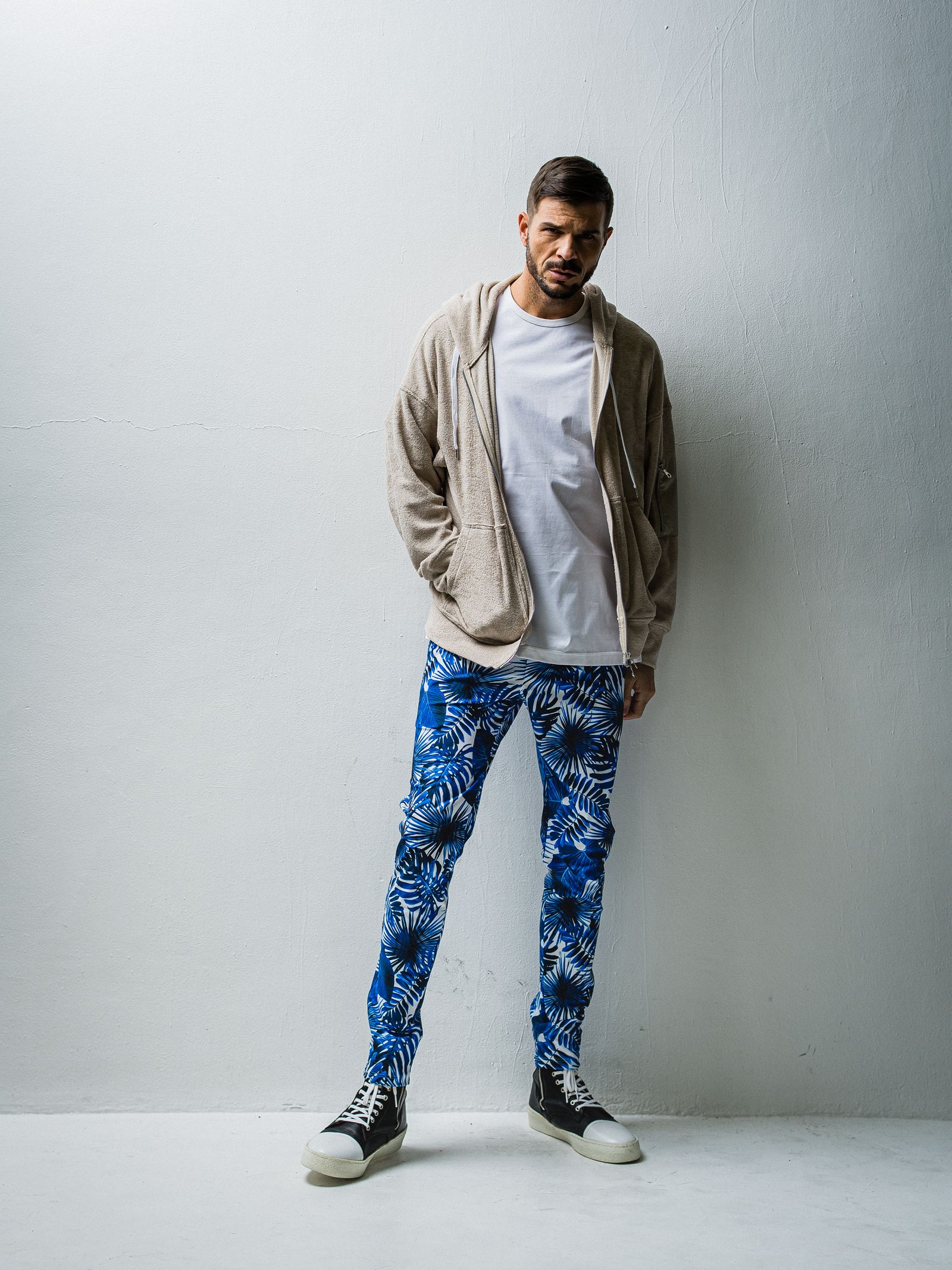 WEST PILE ZIP LOOSE HOODIE / RC27-C-008 / パイルジップパーカー / ベージュ※