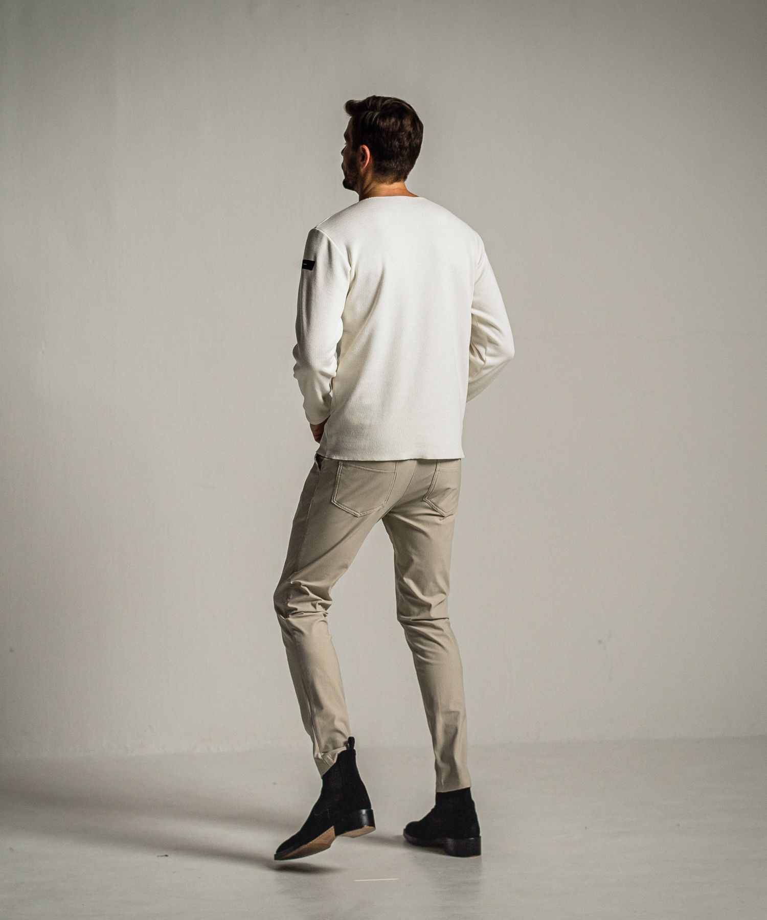 CHRIS EASY HEAT TUCK PANTS / RC34-ST-016HT / 裏起毛タックイージーパンツ / グレージュ
