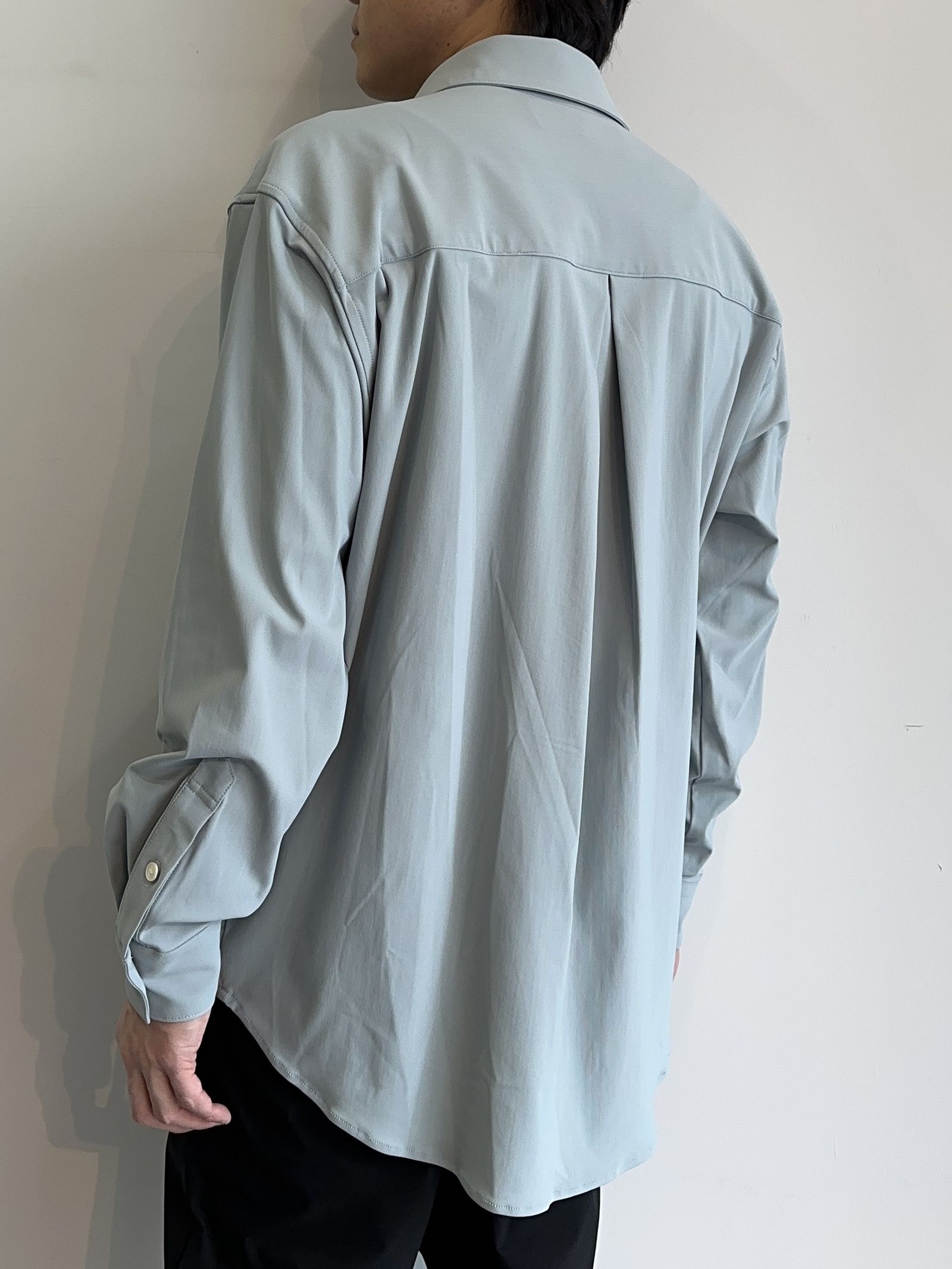 NYLON JACK SHIRTS / RC33-SH-001 / オーバーサイズナイロンシャツ / アクア