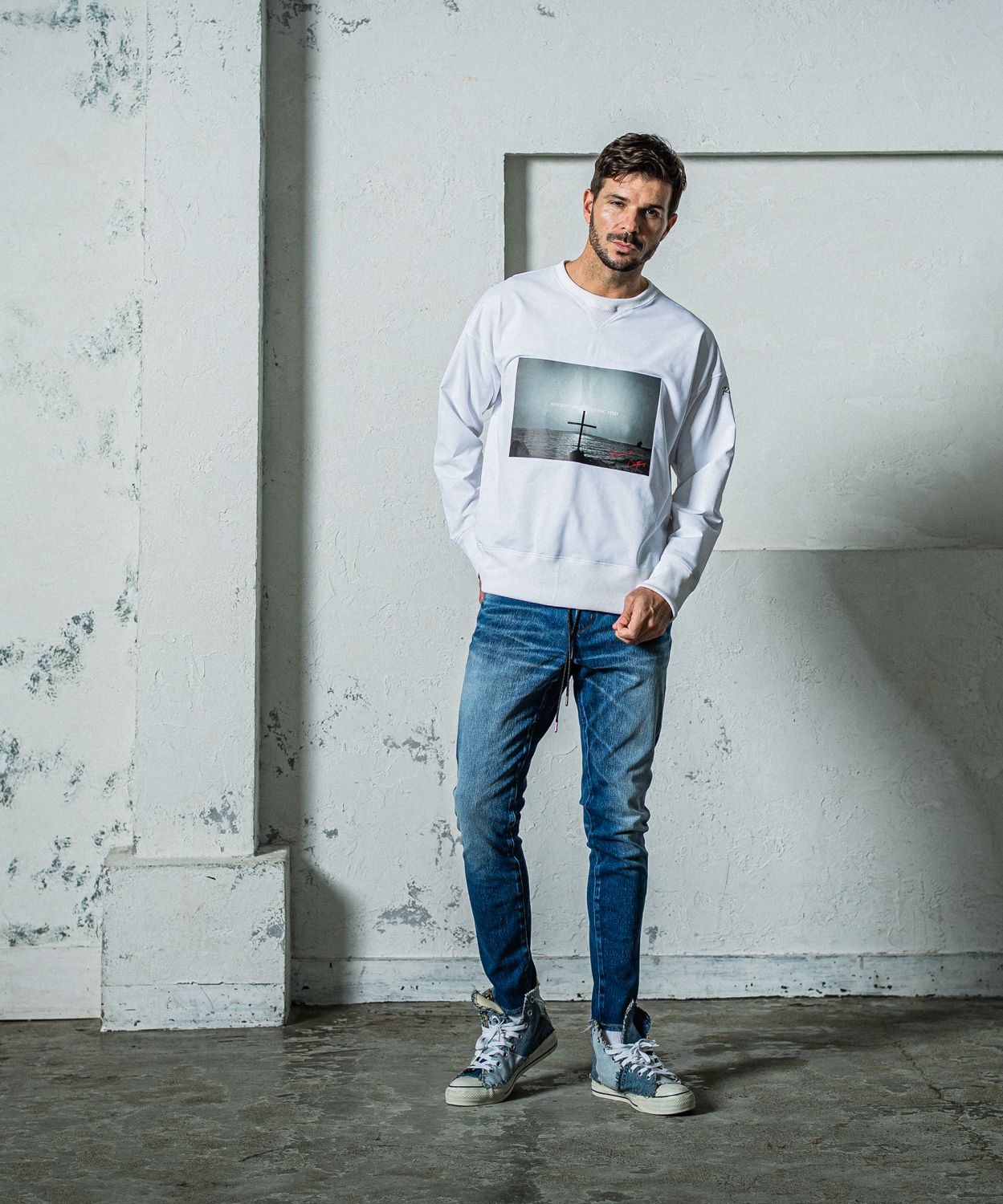 MICK DENIM JERSEY / RC35-ST-020 / デニムジャージテーパードパンツ / インディゴユーズド