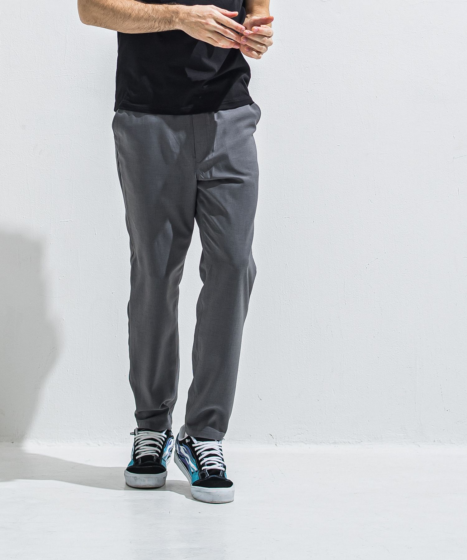 PAT WIDE EASY PANTS / RC40-ST-036BN / ワイドテーパードパンツ / ツイルグレー (4月中旬入荷予定)