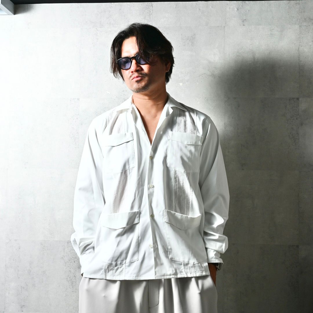 GUAYABERA SHIRTS / DP1-SH-002 / キューバシャツ / ホワイト (3月中旬入荷予定)