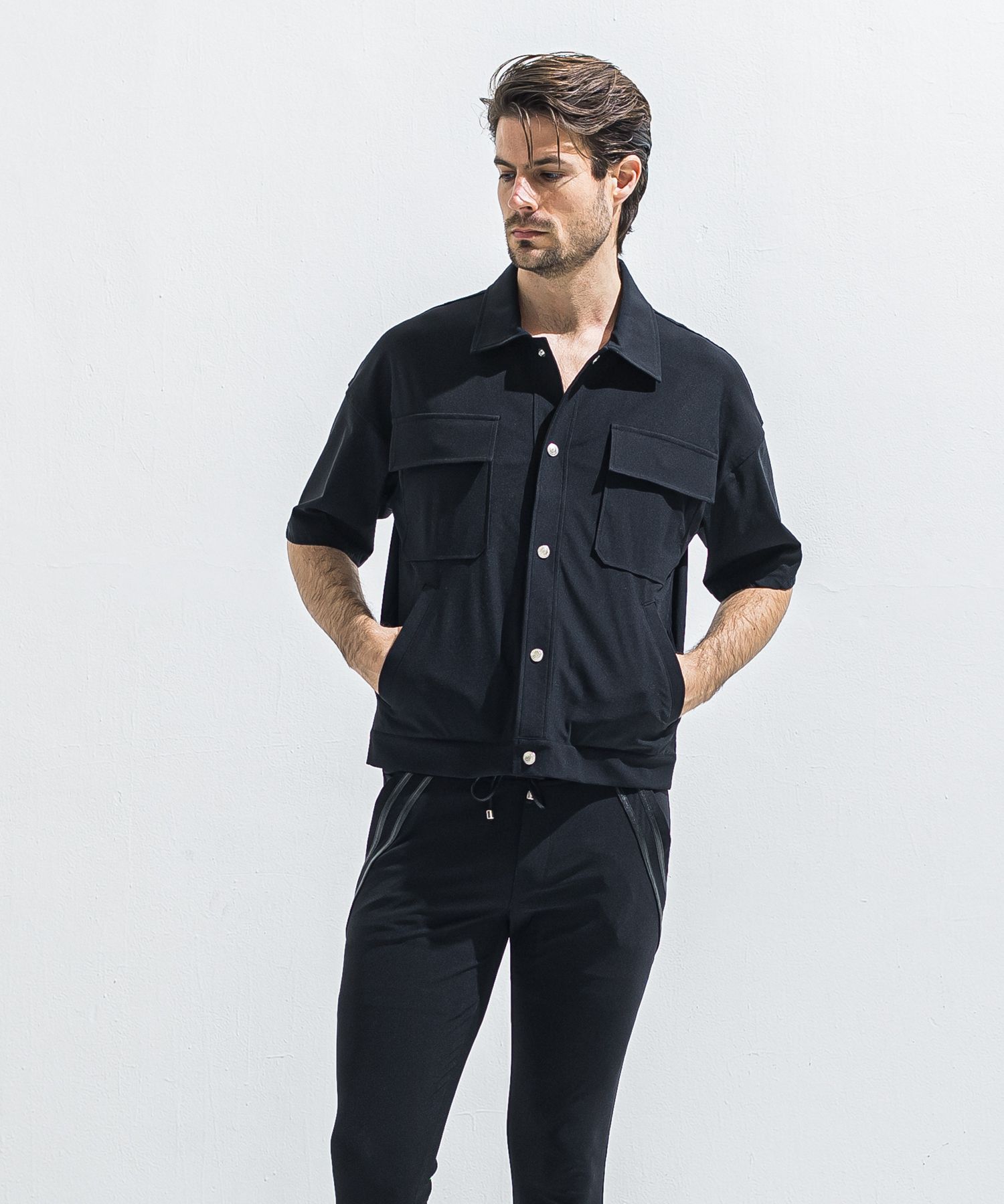 CPO HAFE SHIRTS JK / RC40-SH-003 / 半袖ナイロンCPOジャケット / ブラック (5月上旬入荷予定)