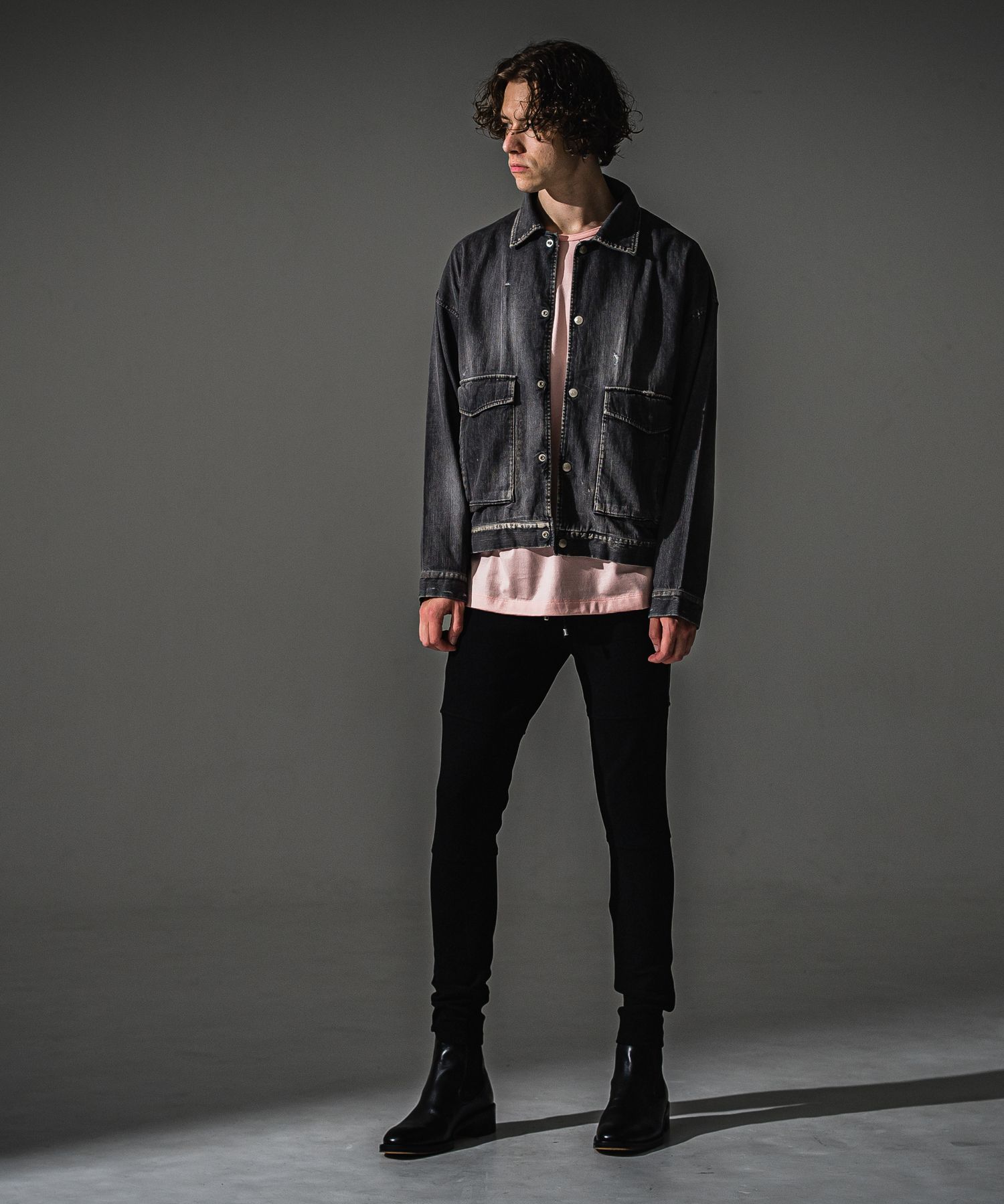 LDENIM AG FLIGHT JACKET / RC41-JK-001 / デニムフライトジャケット / ブラックユーズド (8月中旬入荷予定)