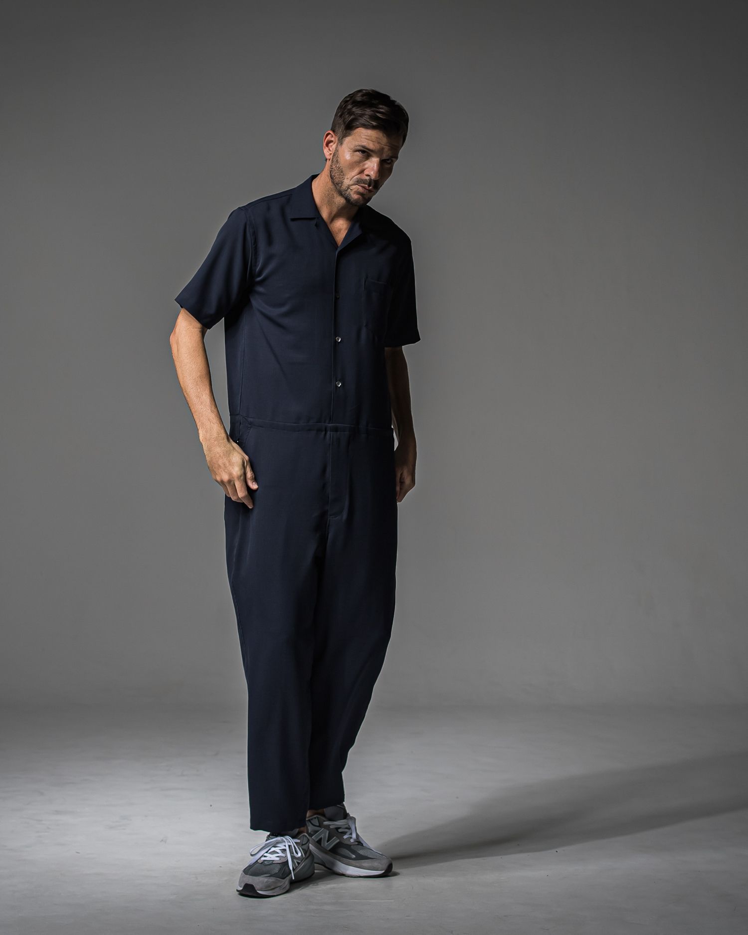 RAGE TWILL HALF ALL IN ONE / DP1-TN-001 / 半袖シャツオールインワン / ネイビー (3月中旬入荷予定)