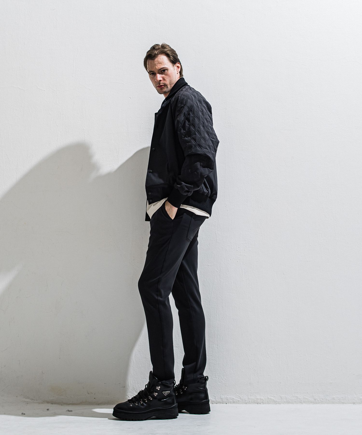 GAVIRIA DB EASY PANTS / DP1-ST-002 / ダンボールジャージイージーパンツ / ブラック (3月中旬入荷予定)