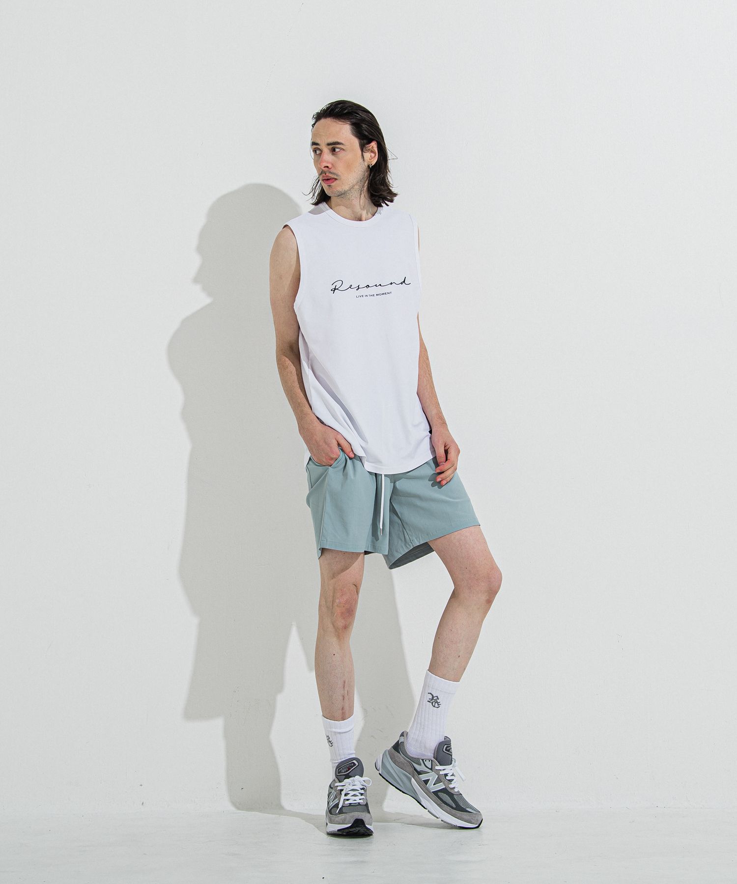 TV NYLON SHORTS / RC32-HP-004 / リラックスナイロンショーツ / アクア