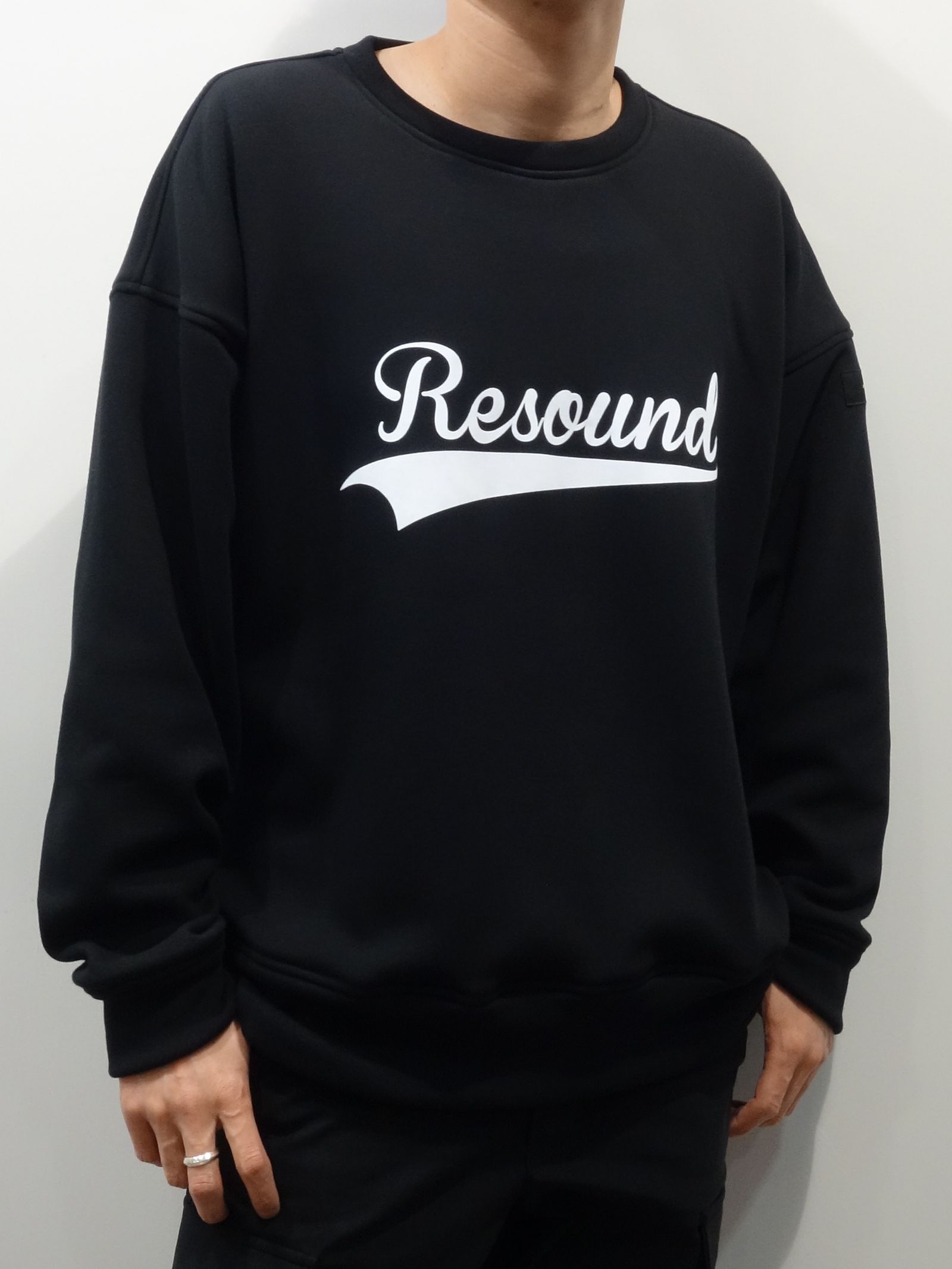BBROGO VELOURS FLEECE DROP TRAINER / RC26-C-006 / 裏起毛BBロゴトレーナー / ブラック