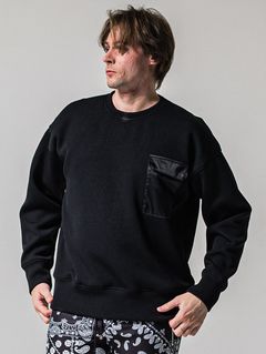 AZE MILITARY DROP TRAINER / RC39-C-003 / 高機能畦編みニットトレーナー / ブラック (1月下旬入荷予定)