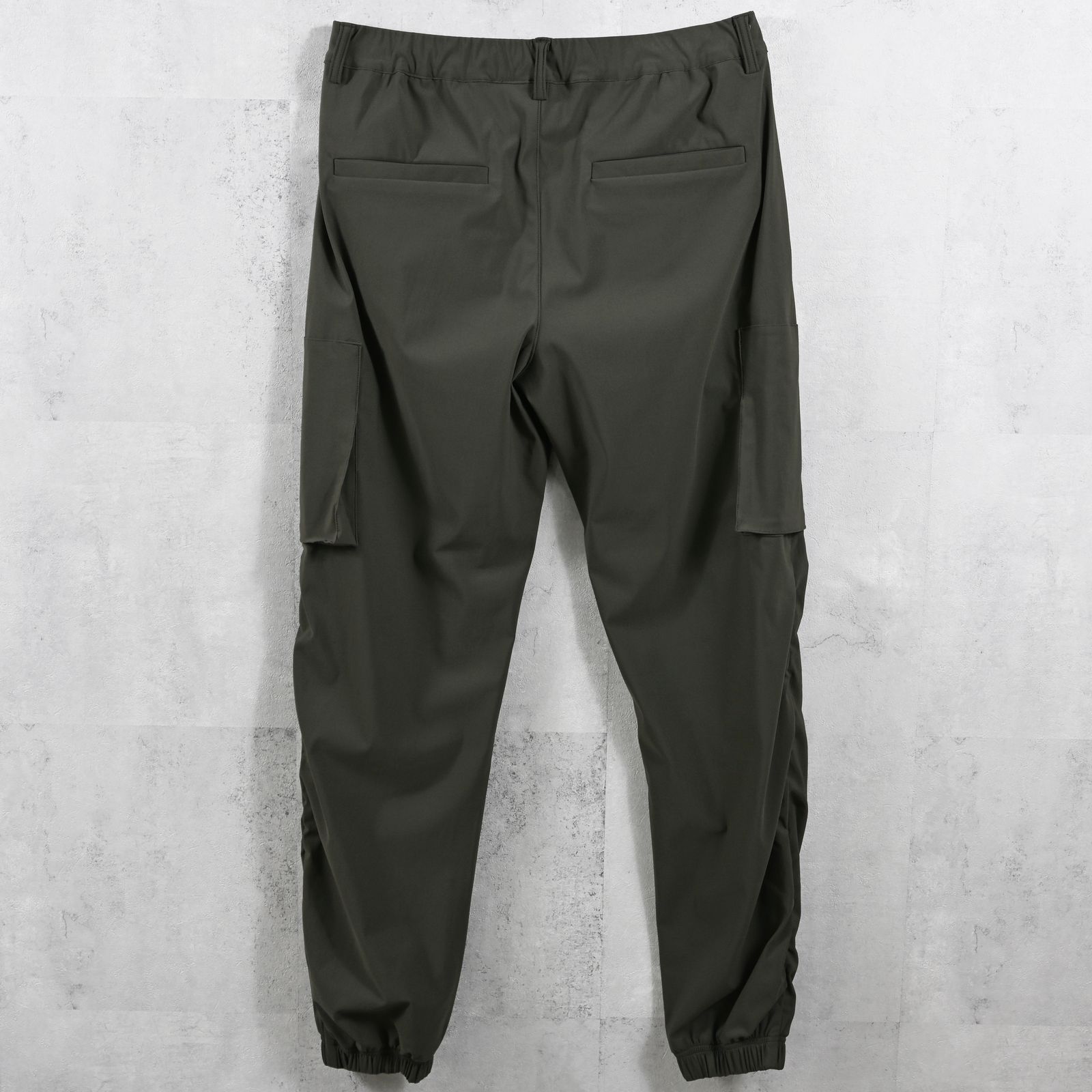 DAVID NYLON CARGO PANTS / RC40-ST-040 / ミリタリーナイロン裾ゴムカーゴパンツ / カーキ (6月中旬入荷予定)
