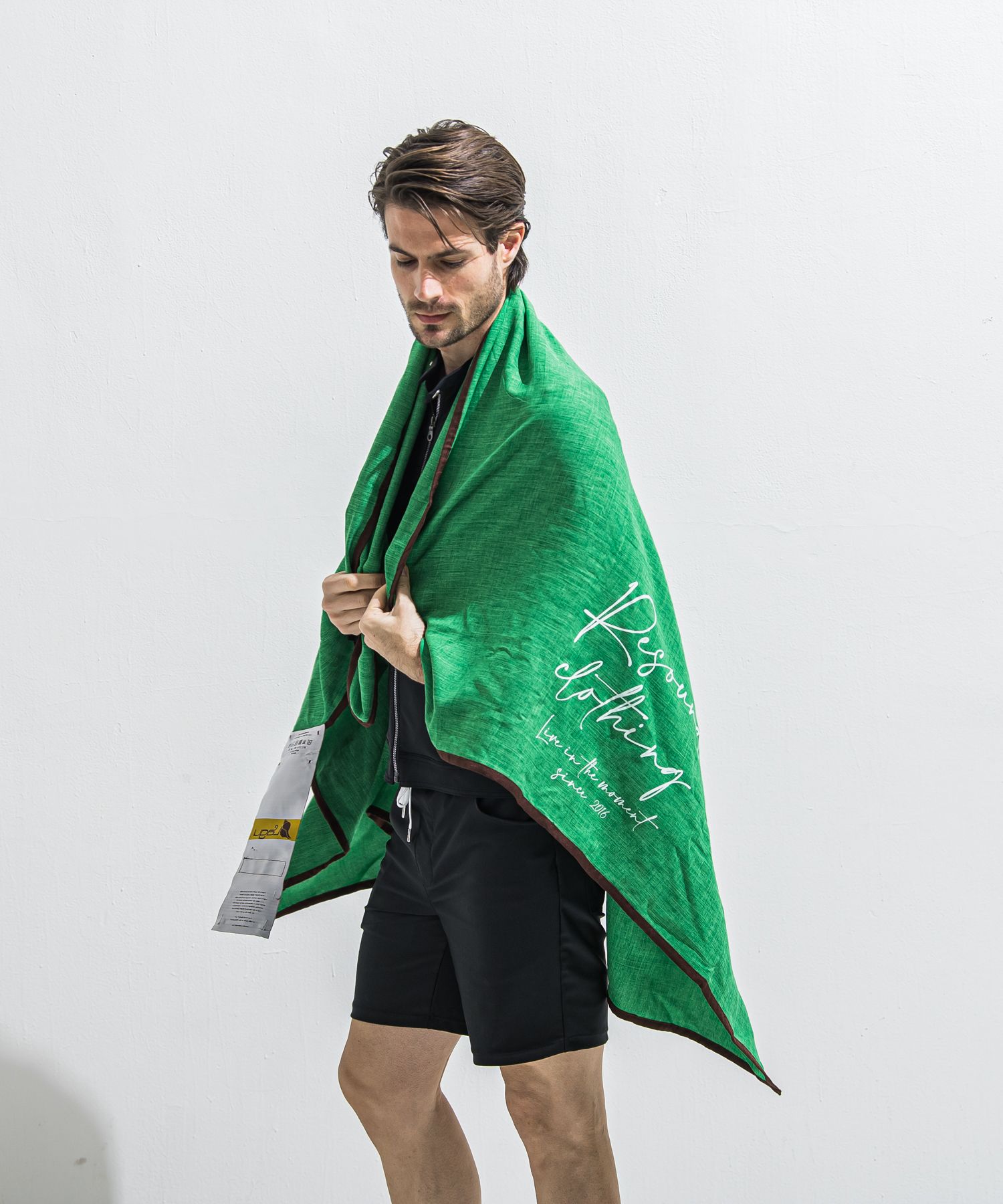 「Lagu×RESOUND」 BLANKET & ECOBAG / RL-BLBAG-1 / ブランケット&ショルダーエコバッグ / グリーン