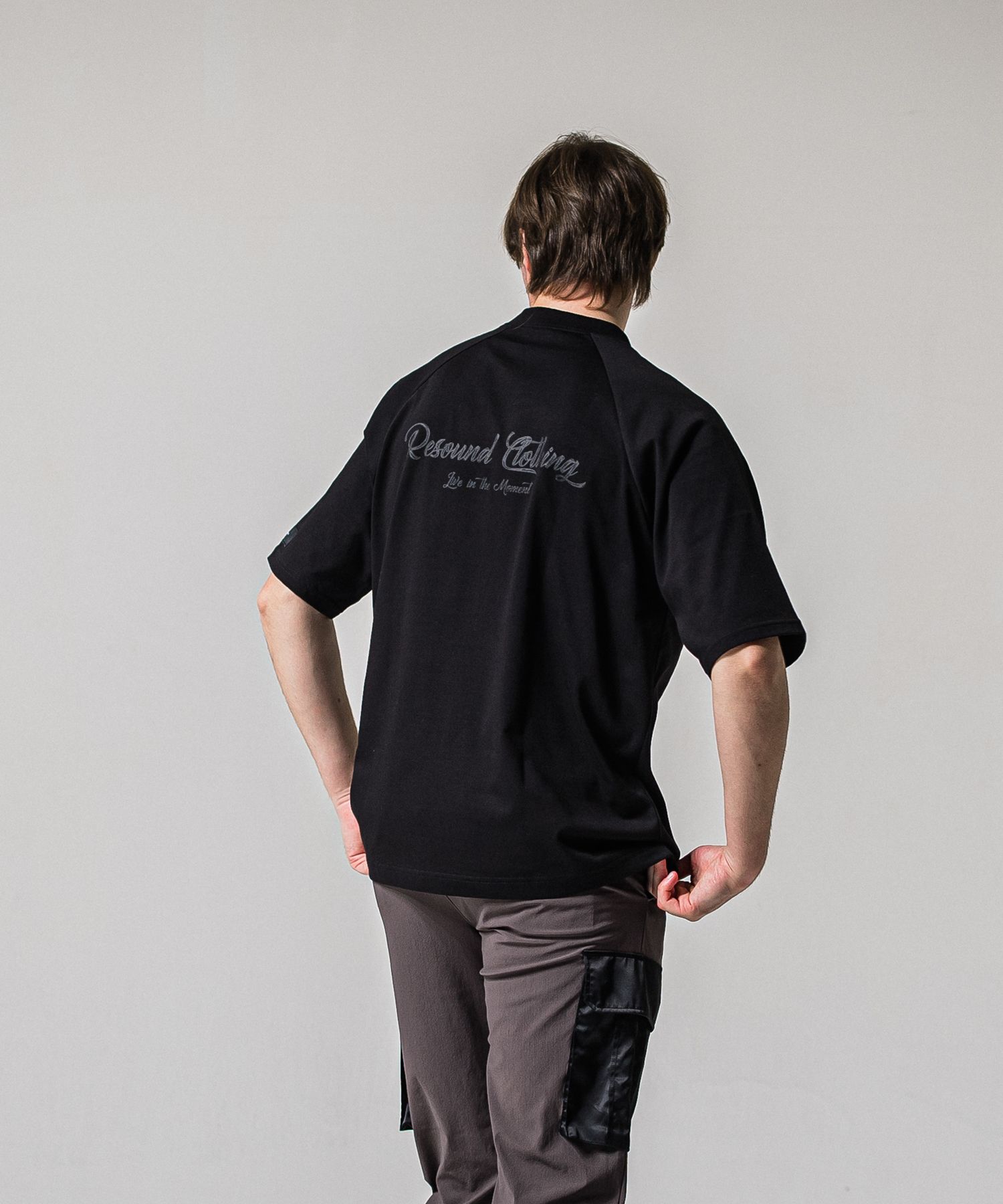 BACK RC RAGLAN OVER TEE / RC39-T-001 / バックロゴラグランビッグTシャツ / ブラック (4月上旬入荷予定)