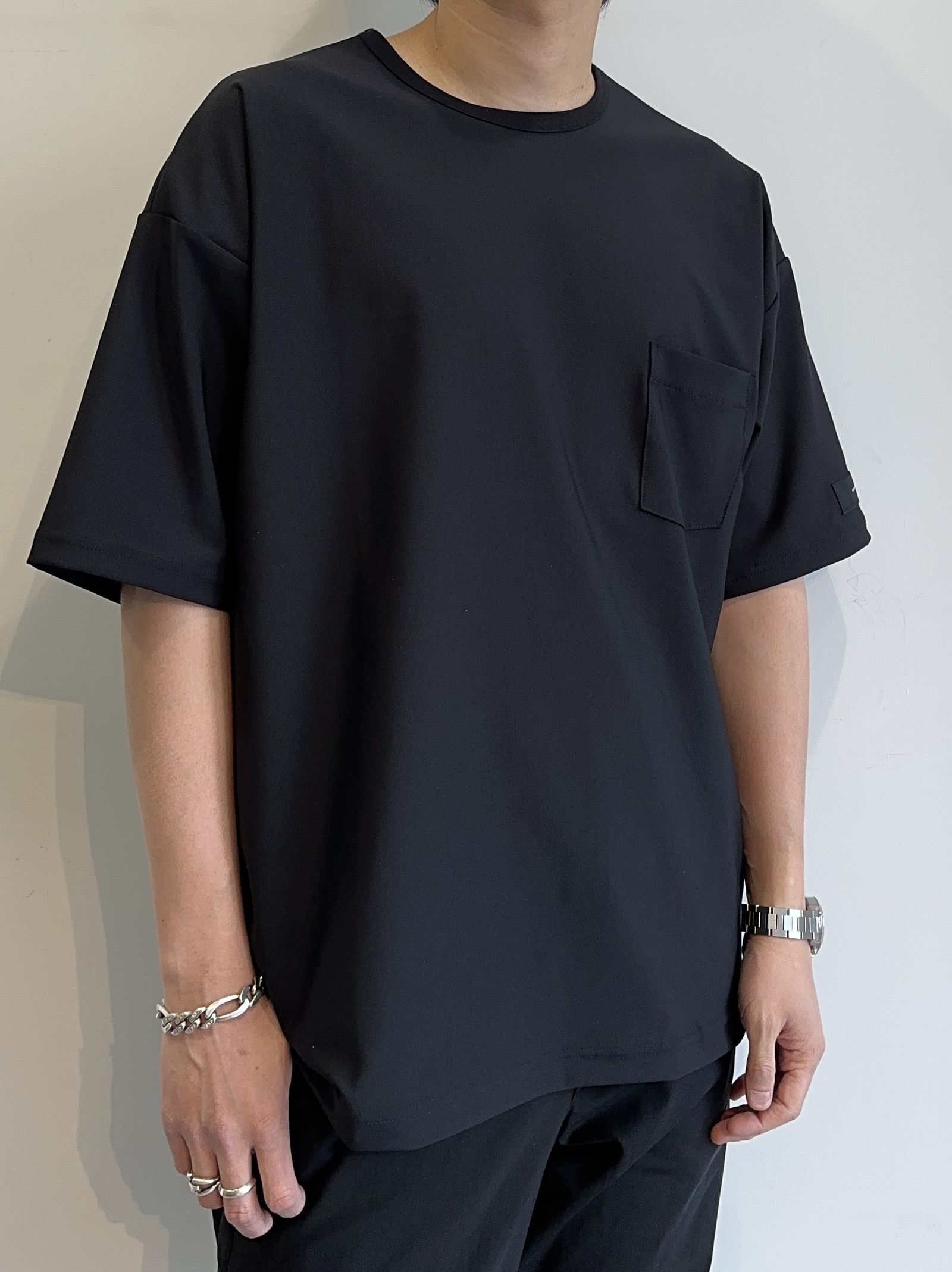 TRICOT POCKET TEE / RC31-T-004 / ジャージポケットビッグTシャツ / ブラック