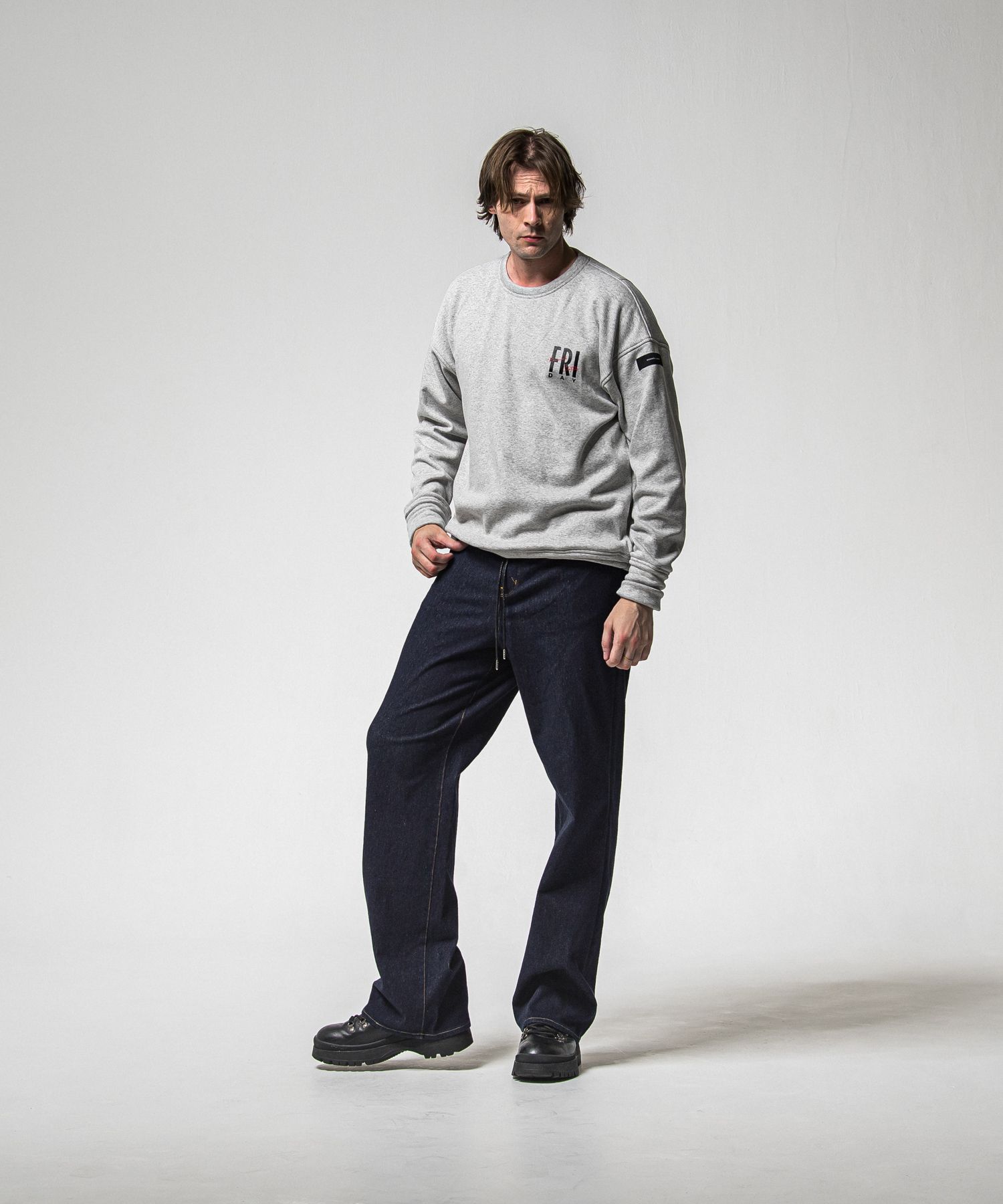 KING DENIM JERSEY / BASIC-ST-005 / デニムジャージバギーワイドパンツ / インディゴワンウォッシュ (12月中旬入荷予定)